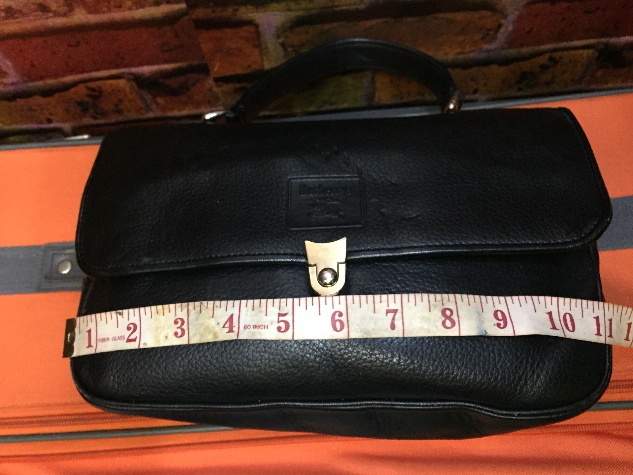 Burberry × Vintage Handbag Vintage Burberrys Full Leather Size ONE SIZE - 7 Thumbnail