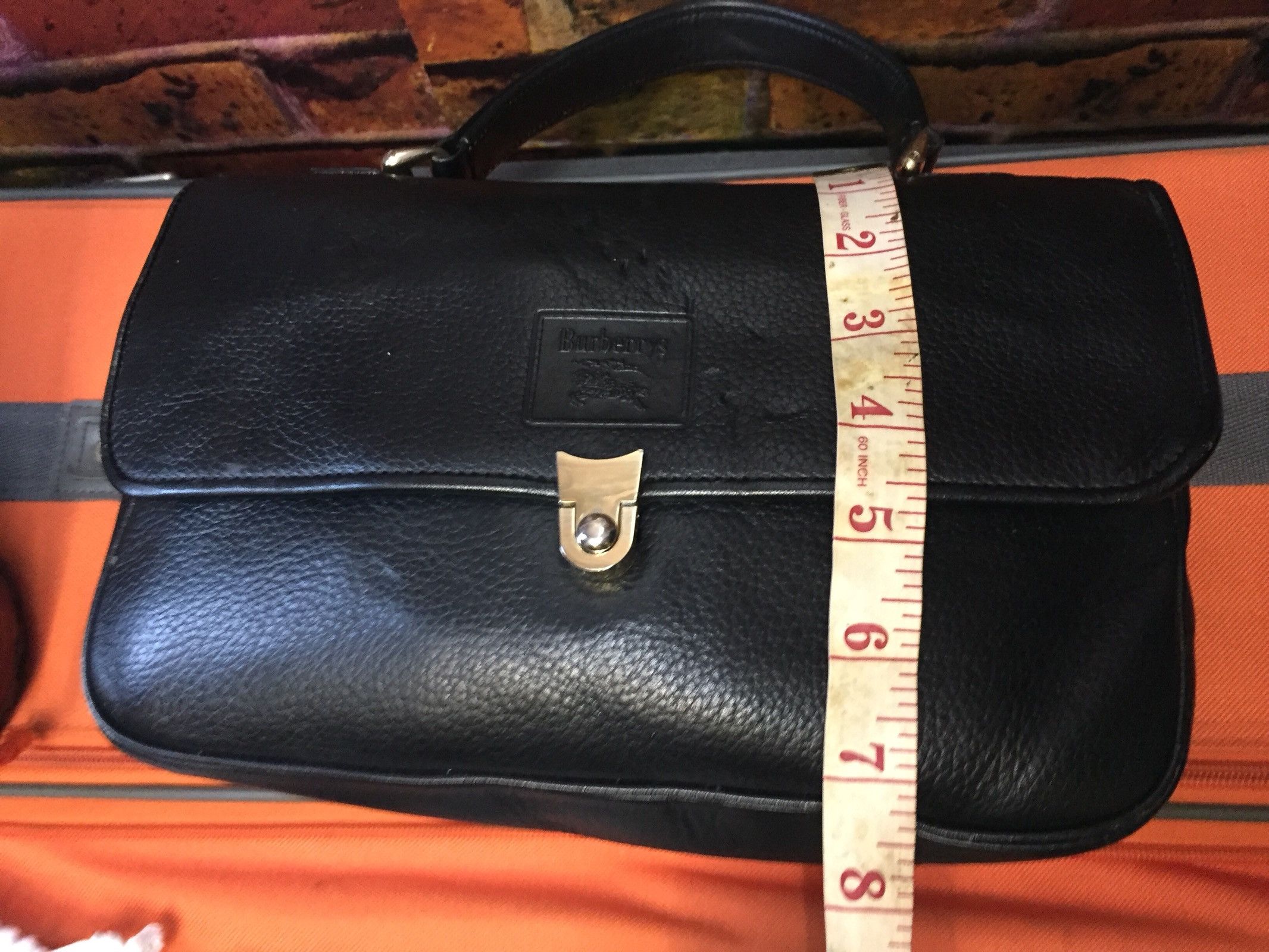 Burberry × Vintage Handbag Vintage Burberrys Full Leather Size ONE SIZE - 8 Thumbnail