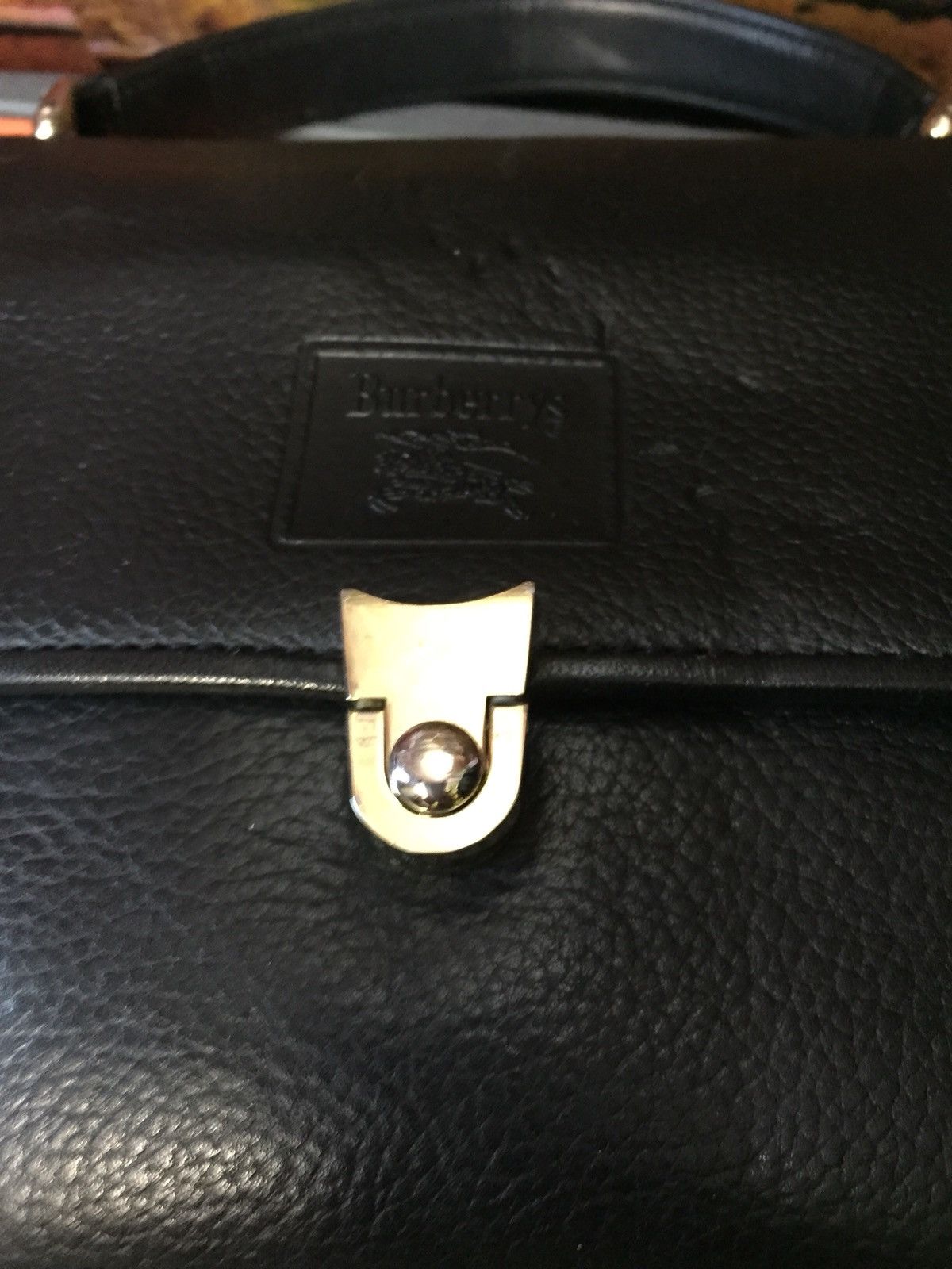 Burberry × Vintage Handbag Vintage Burberrys Full Leather Size ONE SIZE - 13 Thumbnail
