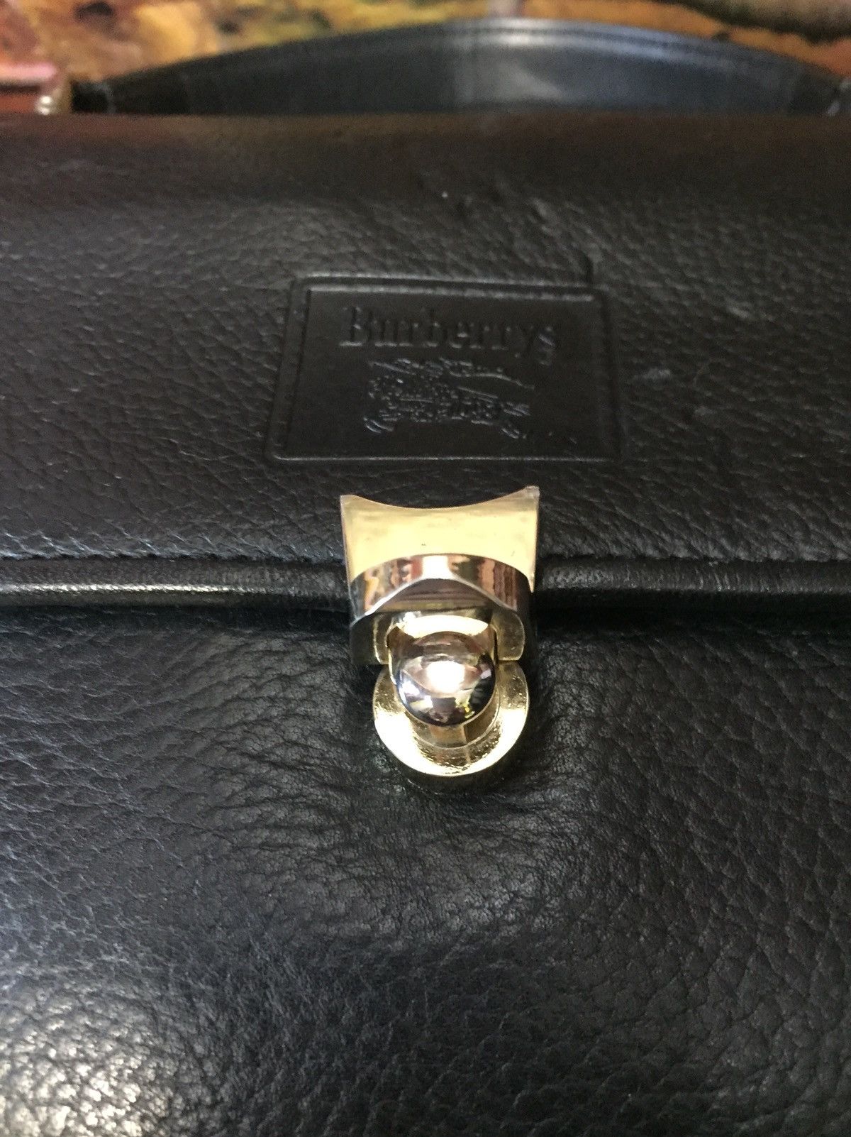 Burberry × Vintage Handbag Vintage Burberrys Full Leather Size ONE SIZE - 10 Thumbnail