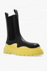 Bottega Veneta Black Tall Tire Chelsea Ankle Boots with yellow sole Size US 6 / IT 36 - 2 Thumbnail