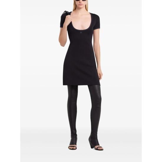 Courreges COURREGES Women Dresses 225JRO600JS 0203 B175 BLACK Size M / US 6-8 / IT 42-44 - 4 Thumbnail