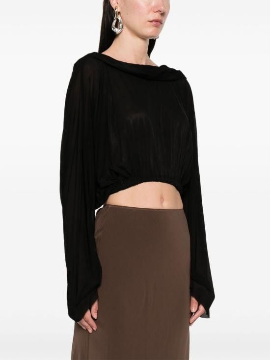 Rick Owens RICK OWENS Women Tops RO01E7278 BZ09 Black Size ONE SIZE - 2 Thumbnail
