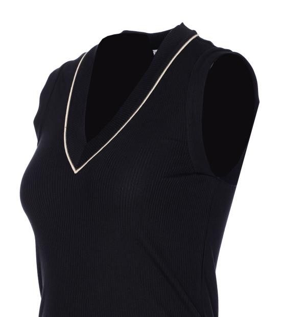 Brunello Cucinelli BRUNELLO CUCINELLI Women Tops MG902FP312 CDW23 Black Size M / US 6-8 / IT 42-44 - 3 Thumbnail
