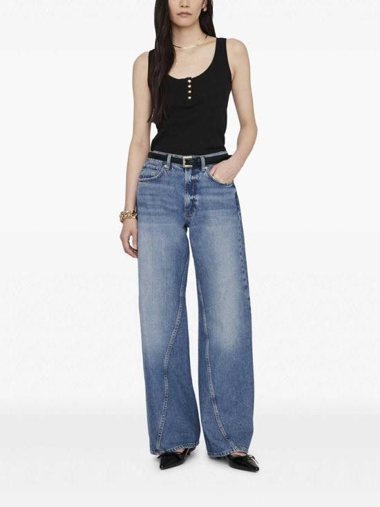 Anine Bing ANINE BING Women Tops A 08 10316 BLK26 Black Size M / US 6-8 / IT 42-44 - 4 Thumbnail
