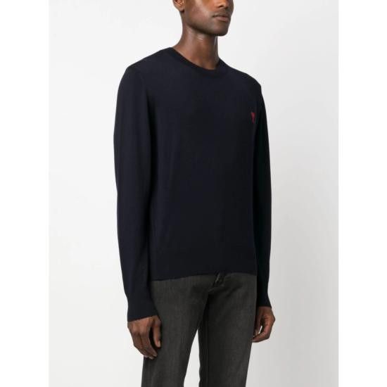 AMI AMI Men Sweatshirts BFHKS111 KN0025 430 BLUE Size US XL / EU 56 / 4 - 4 Thumbnail