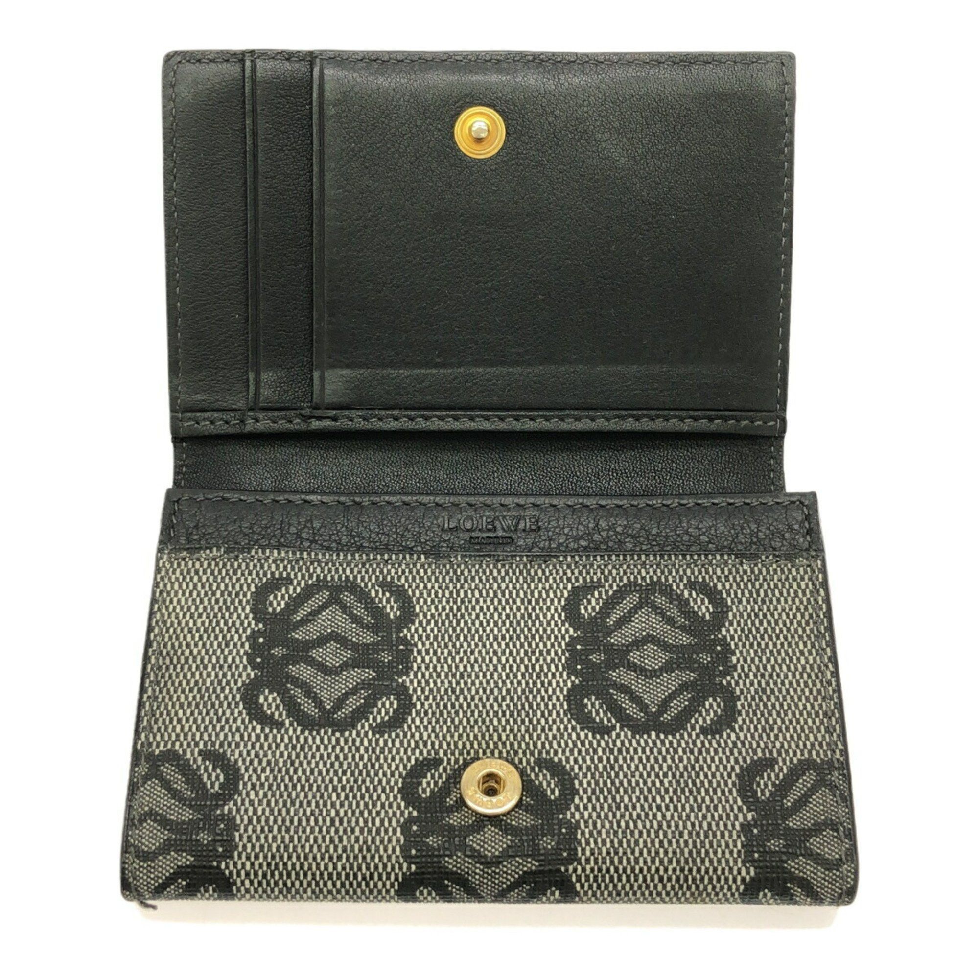Other LOEWE Card Case Grey Black PVC Box Included Women's Mikunigaoka Store Size ONE SIZE - 4 Thumbnail