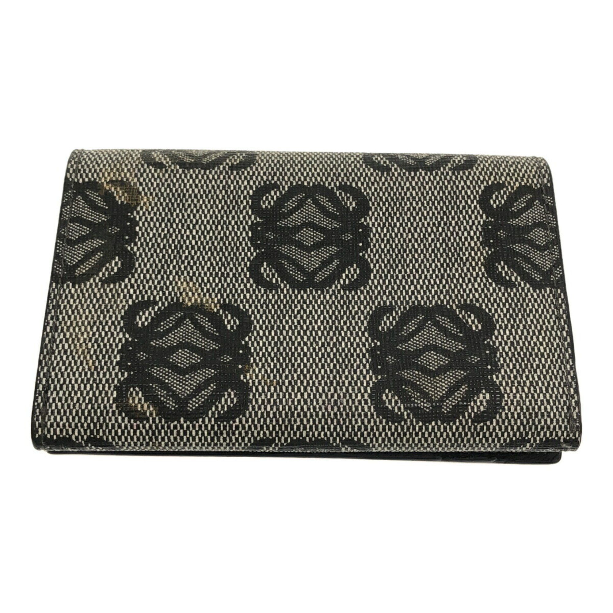 Other LOEWE Card Case Grey Black PVC Box Included Women's Mikunigaoka Store Size ONE SIZE - 2 Thumbnail