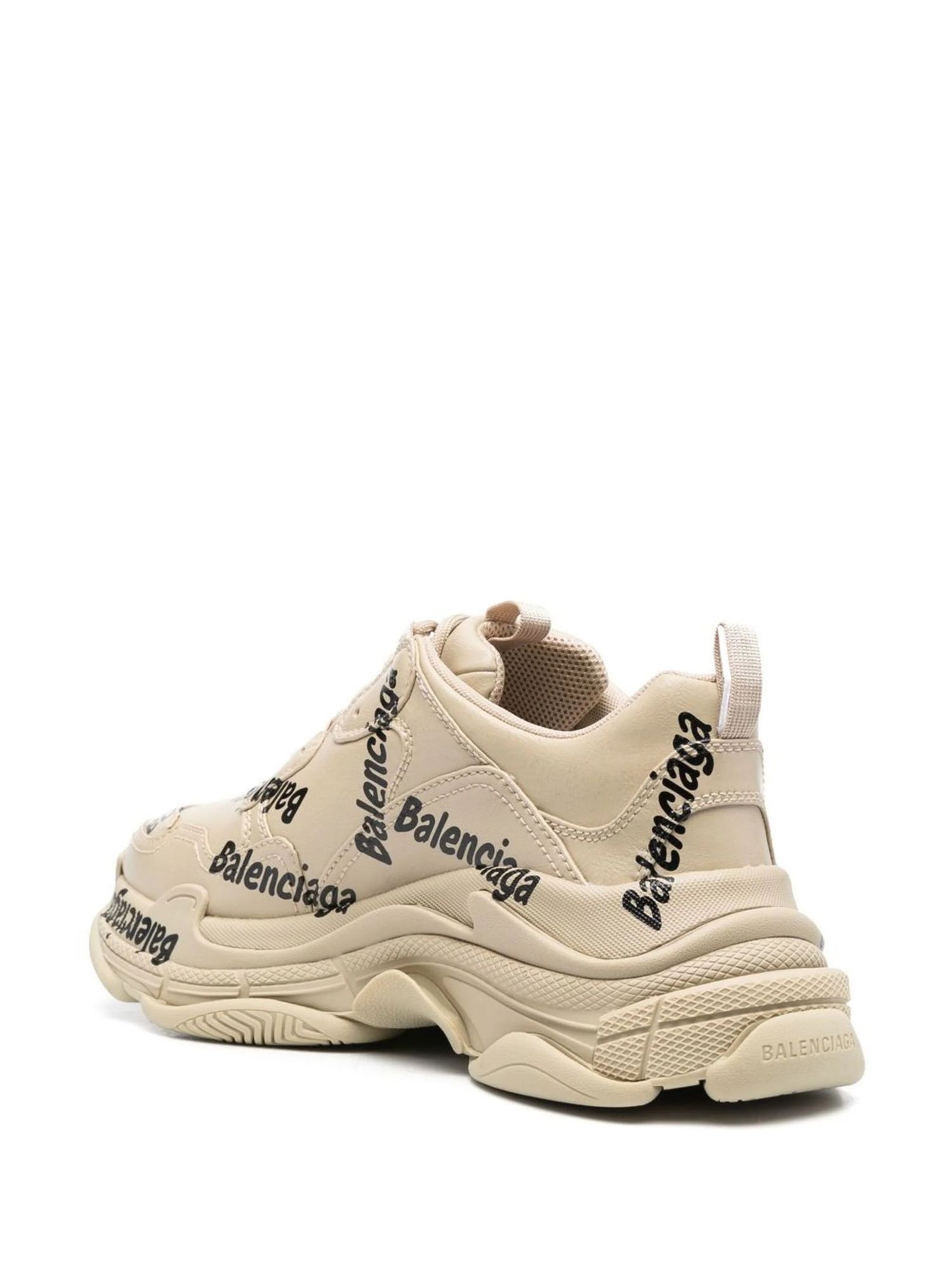 Balenciaga triple s logotype sneaker beige Size US 12 / EU 45 - 3 Thumbnail