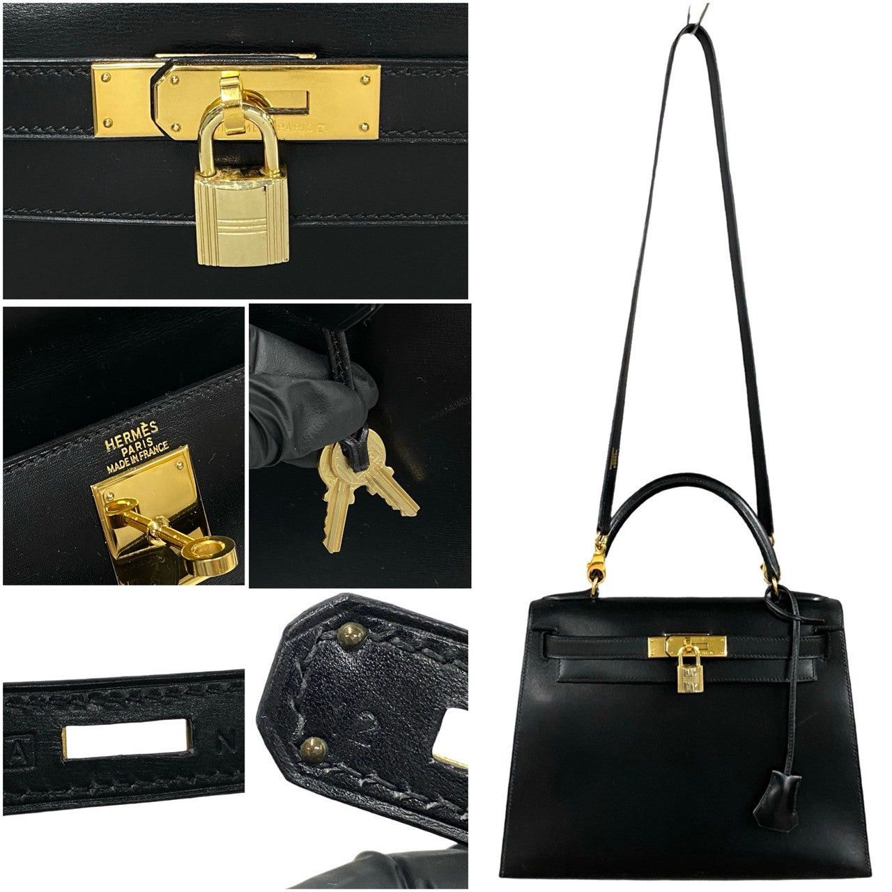 Hermes Hermes Shoulder Bag Black Leather Size ONE SIZE - 3 Thumbnail