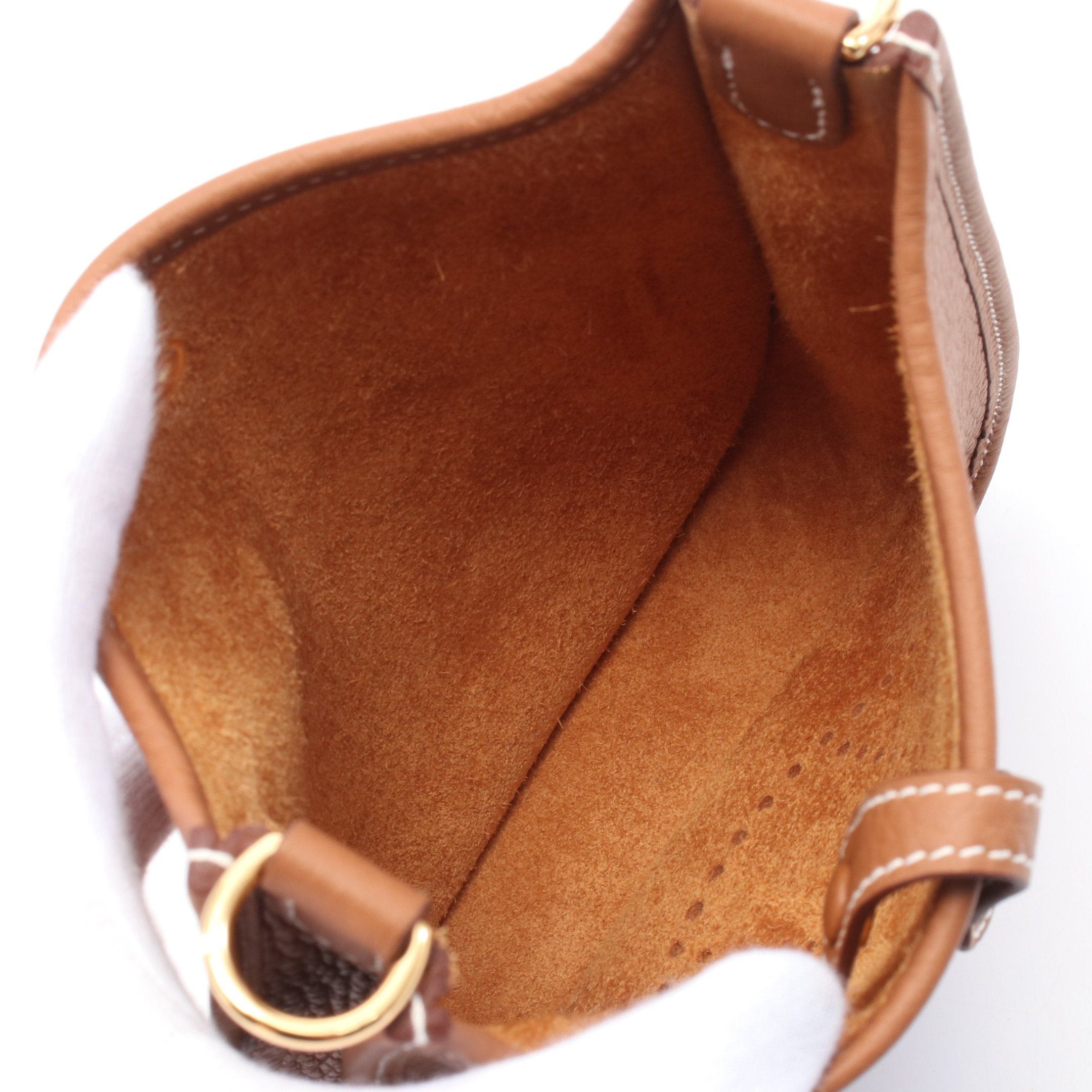 Hermes Hermes Evelyn Tpm Gold Shoulder Bag Clemence Leather Brown Hardware Double Engraved Size ONE SIZE - 3 Thumbnail
