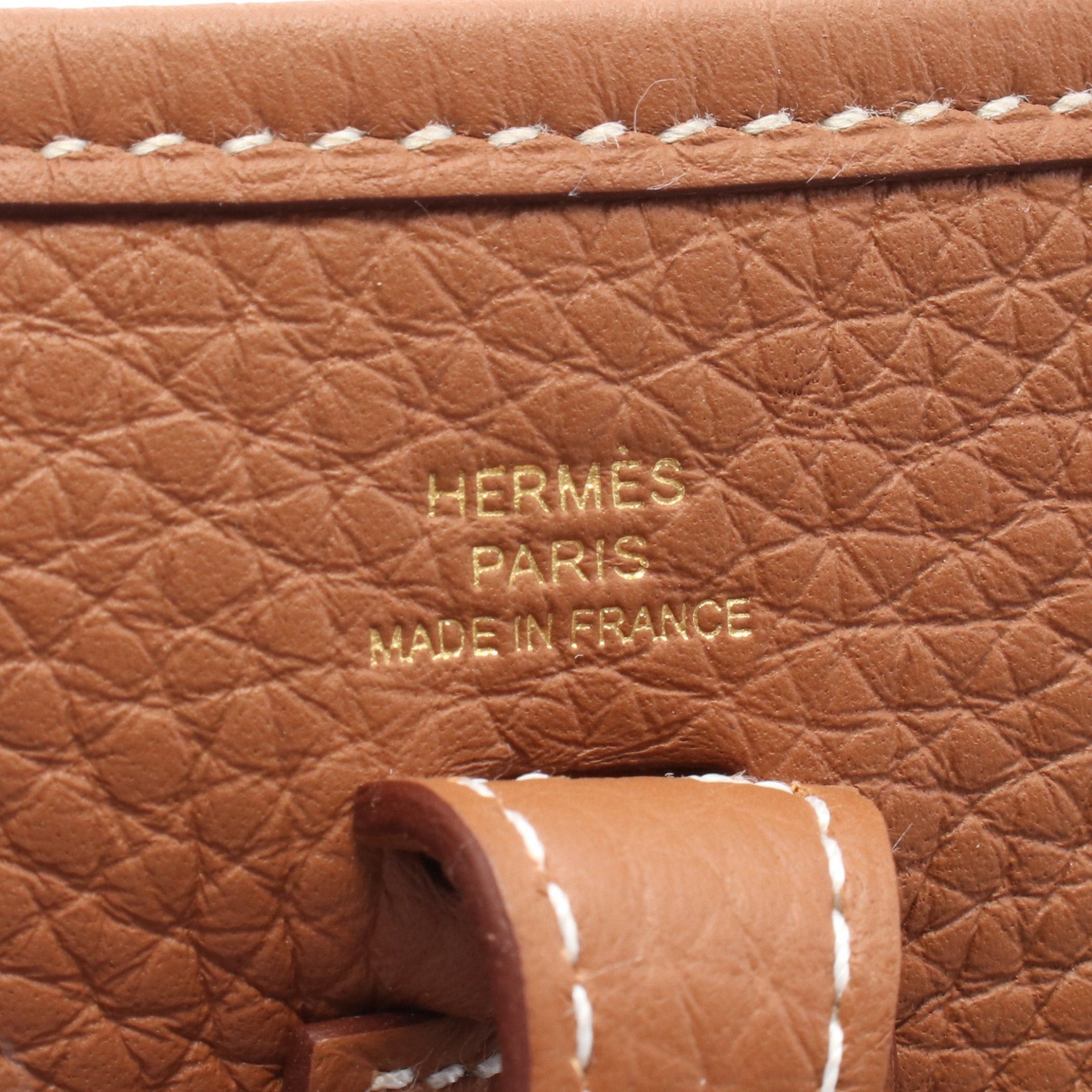 Hermes Hermes Evelyn Tpm Gold Shoulder Bag Clemence Leather Brown Hardware Double Engraved Size ONE SIZE - 4 Thumbnail