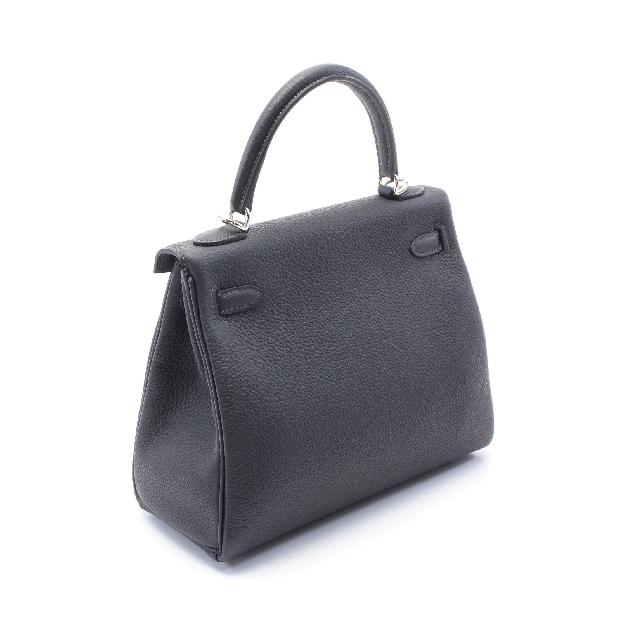 Hermes Hermes Kelly 25 Bleu Nui Handbag Togo Dark Navy Silver Hardware Inner Stitch Double Engraved Size ONE SIZE - 2 Thumbnail