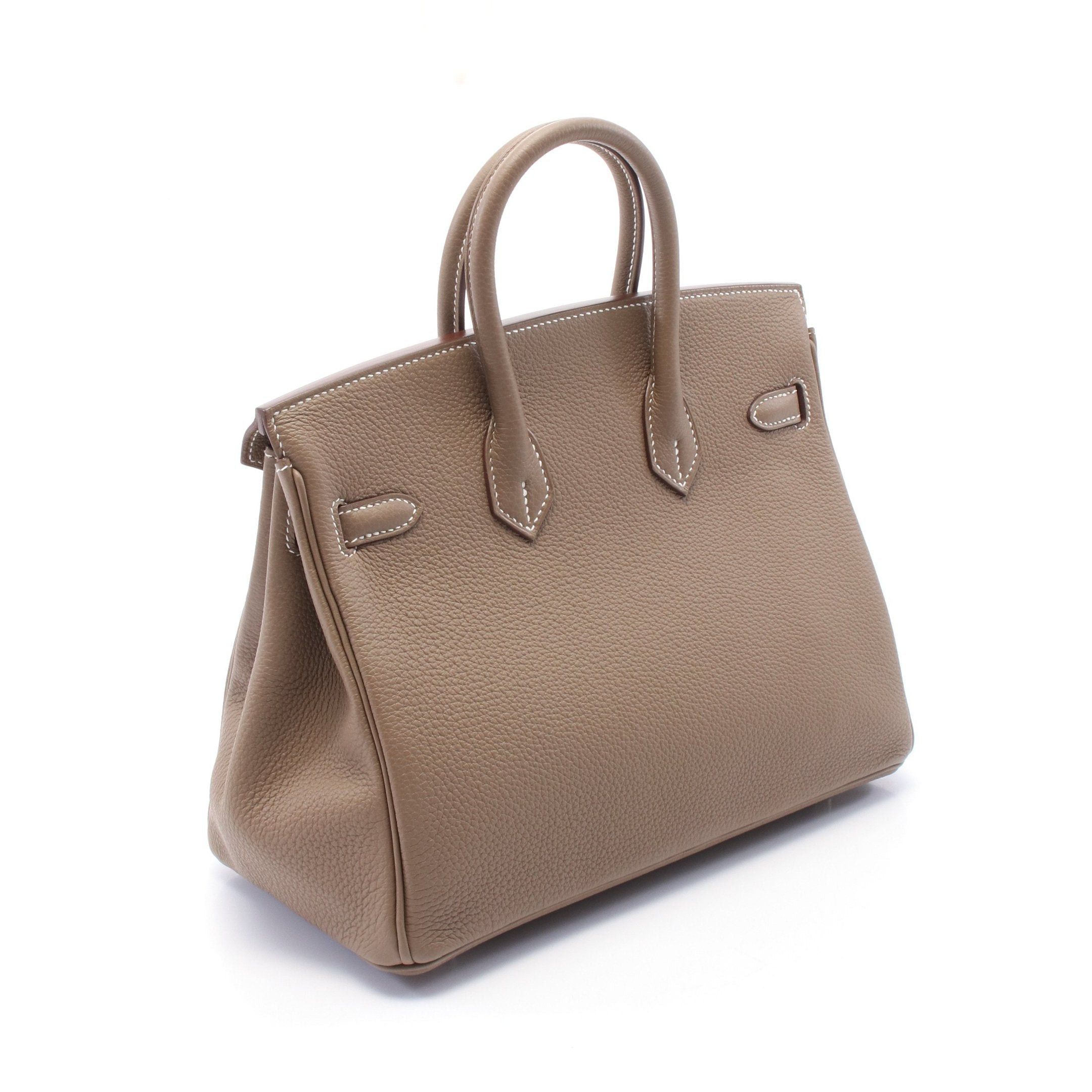 Hermes Hermes Birkin 25 Etoupe Handbag Togo Gray Brown Silver Hardware U Stamp Size ONE SIZE - 2 Thumbnail