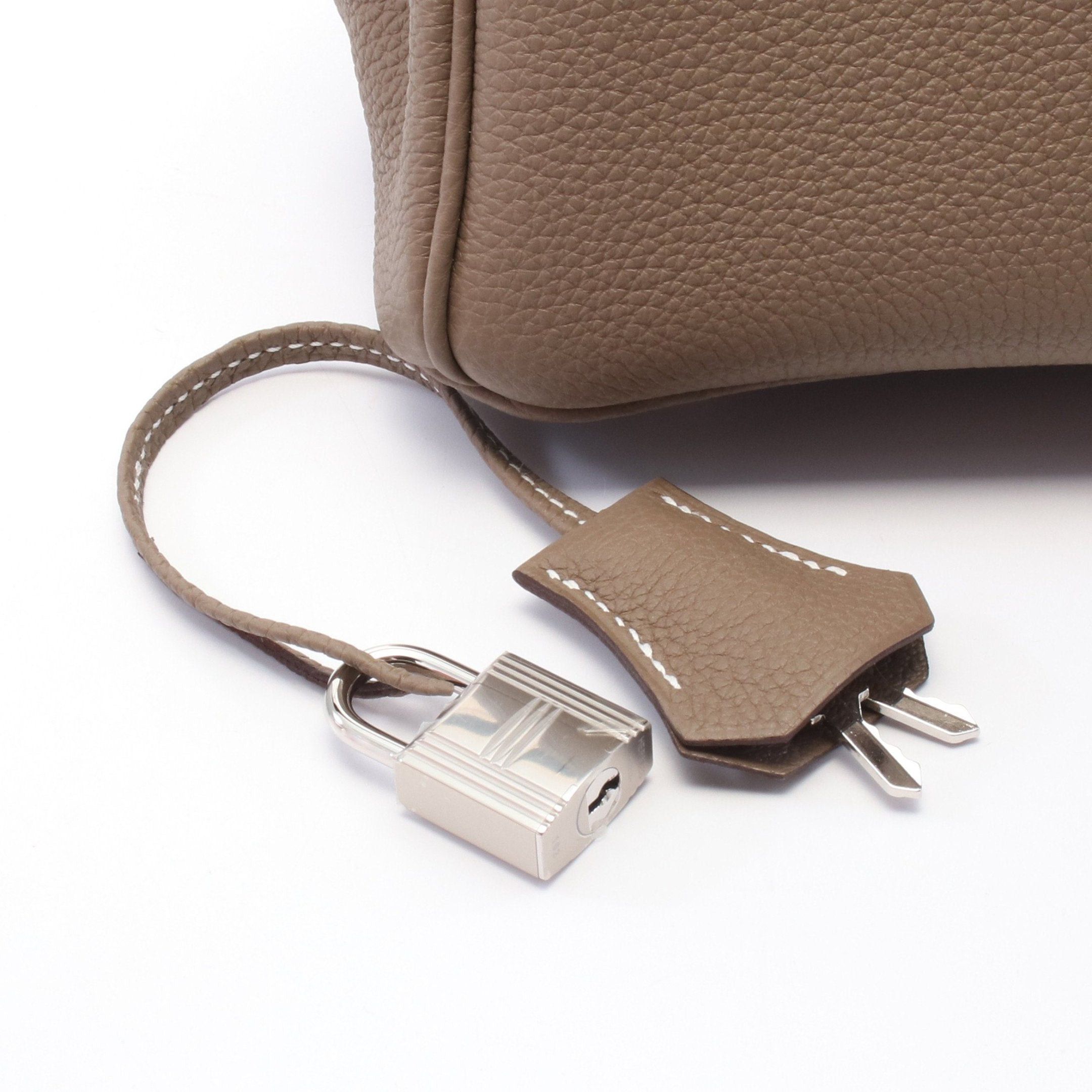 Hermes Hermes Birkin 25 Etoupe Handbag Togo Gray Brown Silver Hardware Double Engraved Size ONE SIZE - 6 Thumbnail
