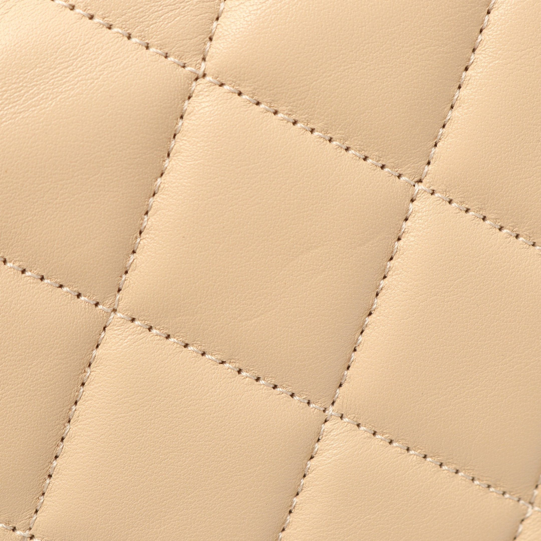 Chanel Chanel Matelasse Coin Motif Chain Shoulder Bag Lambskin Beige Gold Hardware Size ONE SIZE - 6 Thumbnail