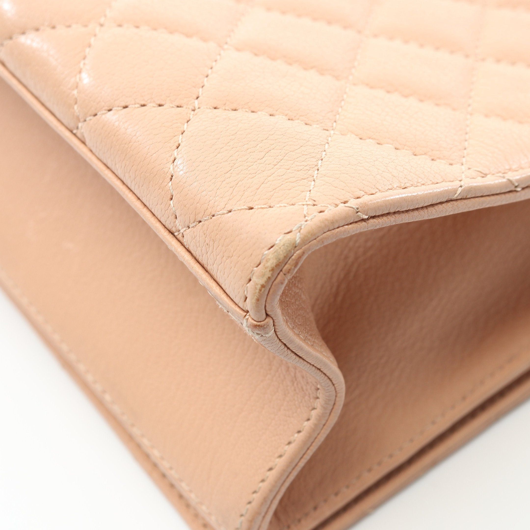 Chanel Chanel 2.55 Matelasse Shoulder Bag Leather Pink Beige Gold Hardware Size ONE SIZE - 9 Thumbnail