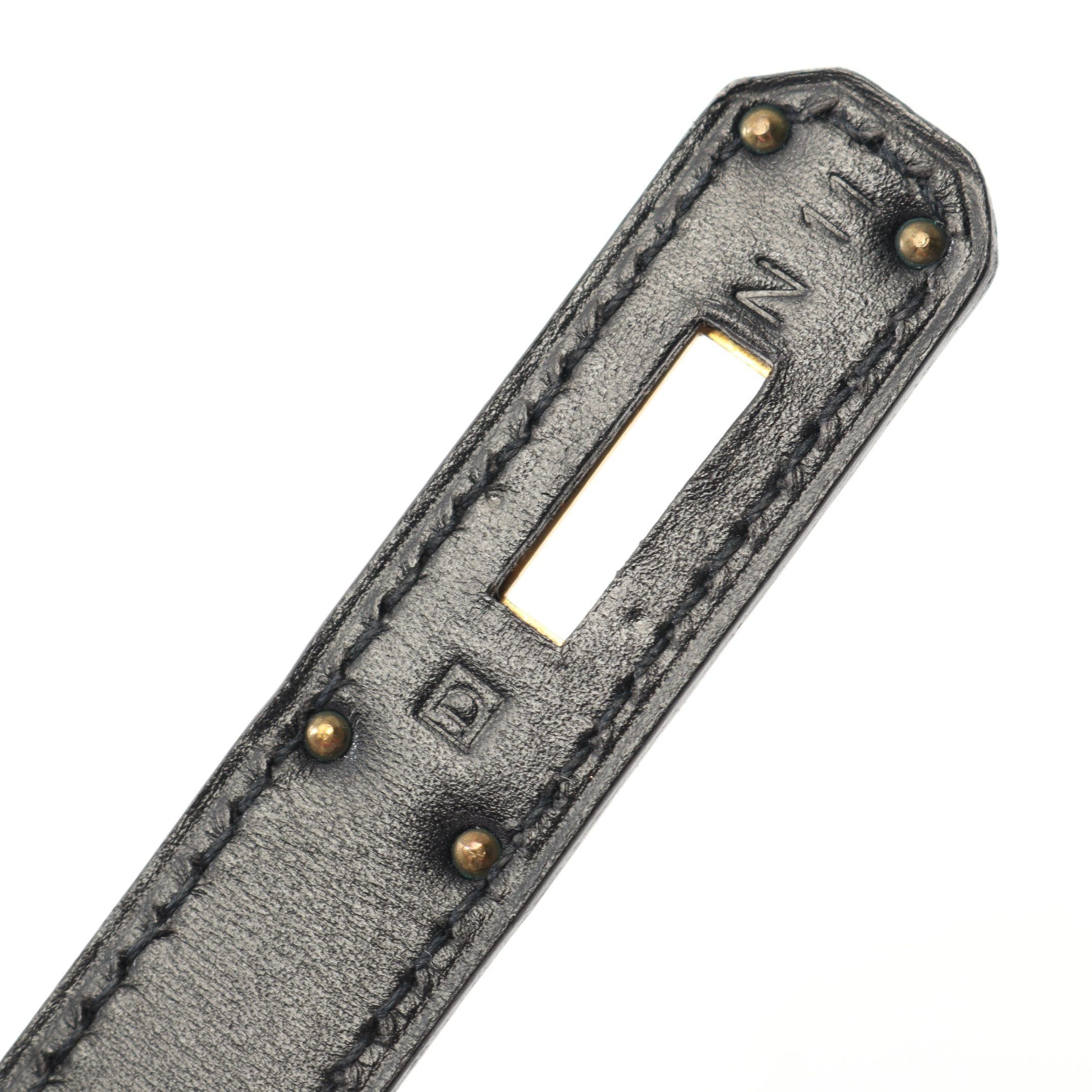 Hermes Hermes Kelly28 Handbag Box Calf Black Gold Hardware Outside Sewing Stamp Size ONE SIZE - 5 Thumbnail