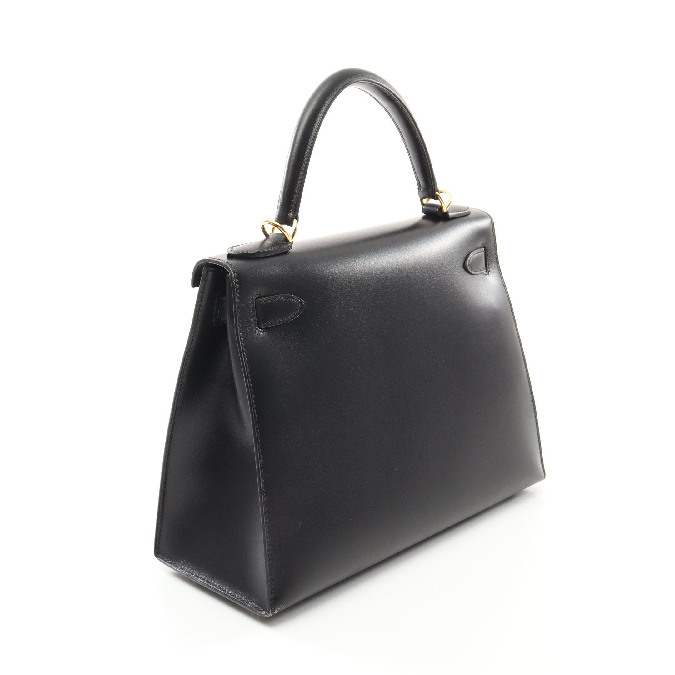 Hermes Hermes Kelly28 Handbag Box Calf Black Gold Hardware Outside Sewing Stamp Size ONE SIZE - 2 Thumbnail