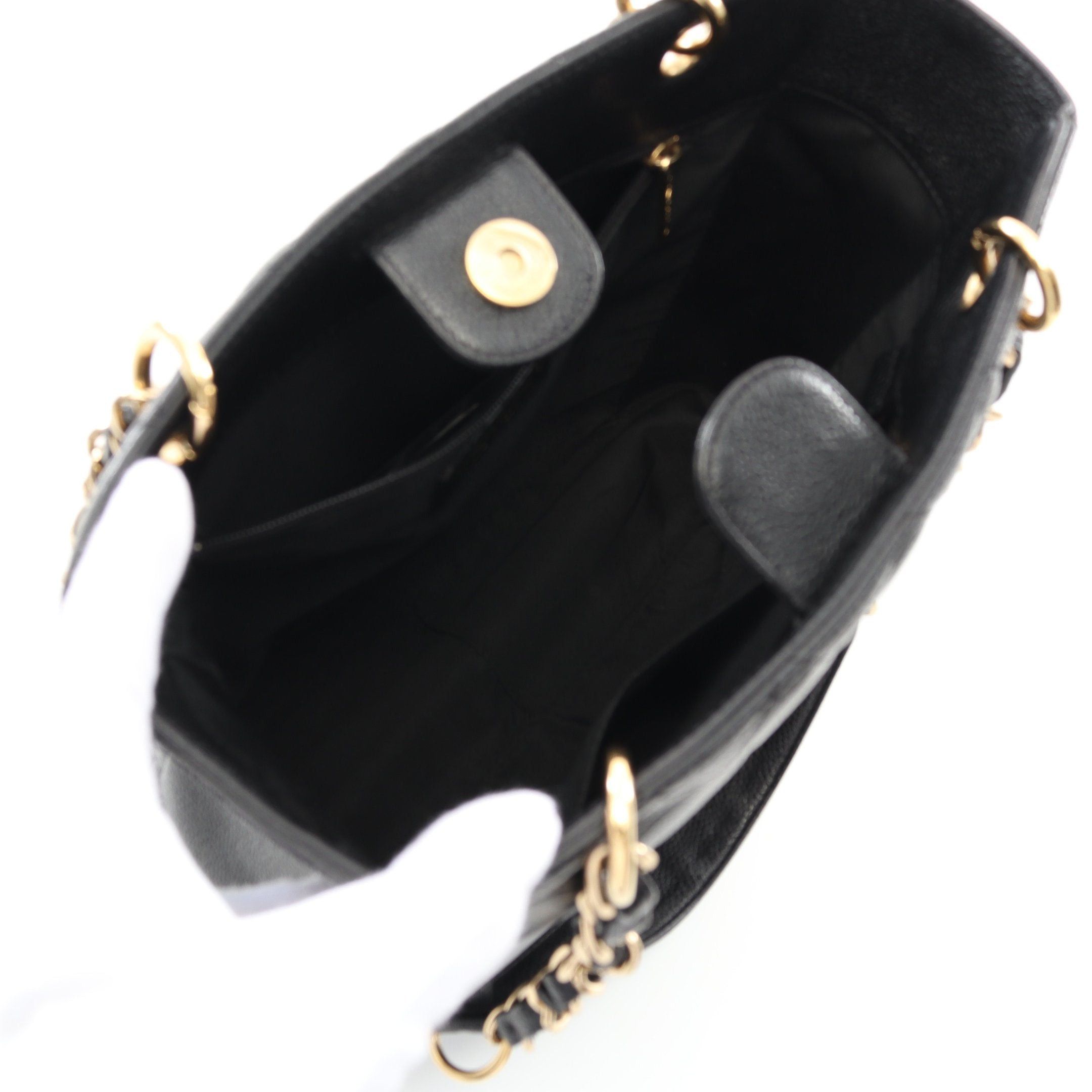 Chanel Chanel Matelasse Pst Chain Shoulder Bag Tote Caviar Skin Black Gold Hardware Size ONE SIZE - 3 Thumbnail