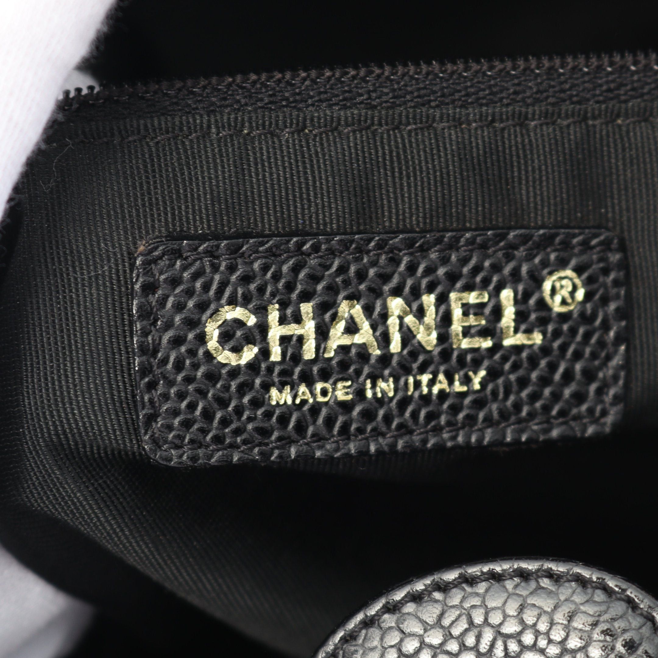 Chanel Chanel Matelasse Pst Chain Shoulder Bag Tote Caviar Skin Black Gold Hardware Size ONE SIZE - 4 Thumbnail