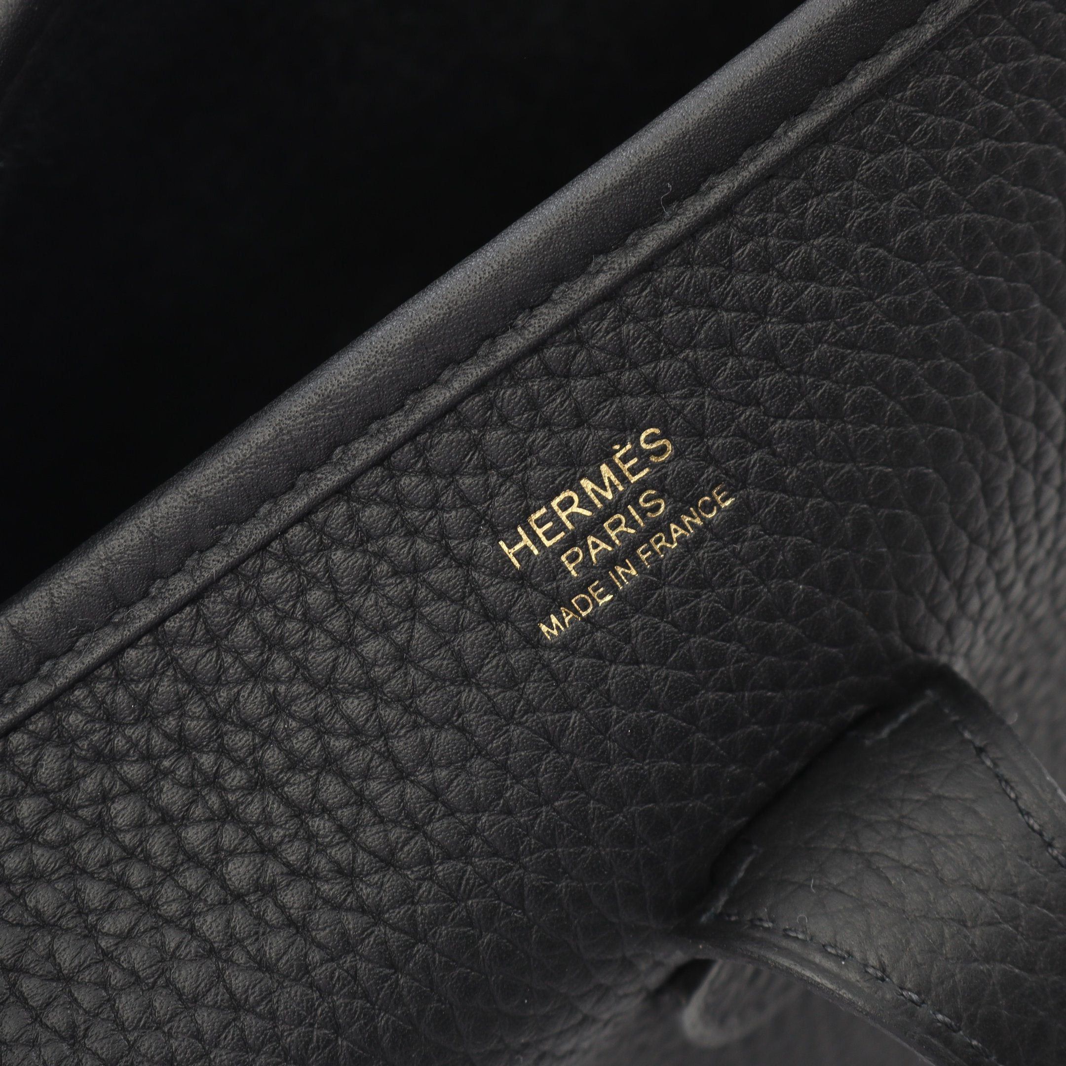 Hermes Hermes Evelyn 3 Troyes Pm Shoulder Bag Clemence Leather Black Gold Hardware Double Engraved Size ONE SIZE - 4 Thumbnail