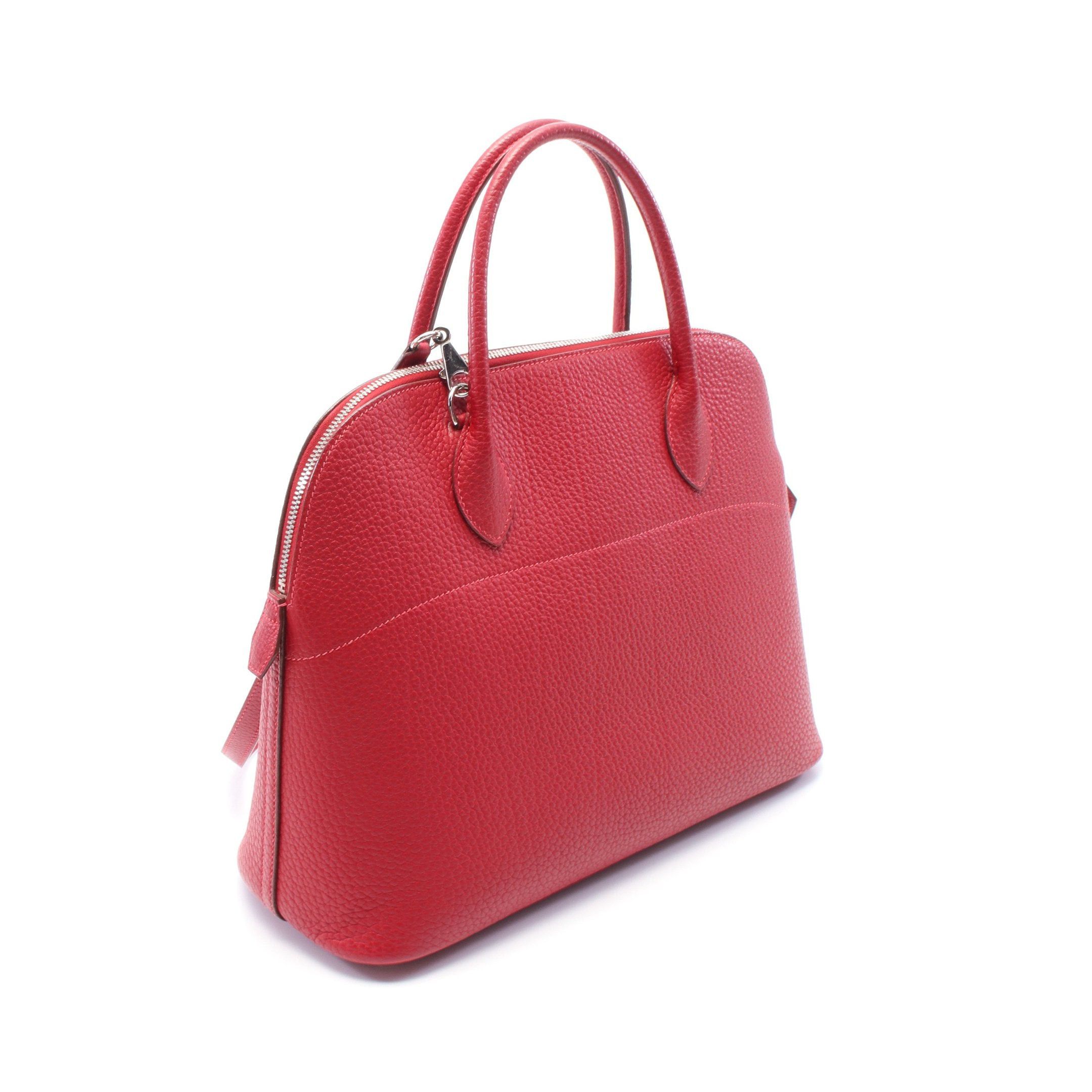 Hermes Hermes Bolide 35 Rouge Garance Handbag Fjord Leather Red Silver Hardware □J Carved Stamp Size ONE SIZE - 2 Thumbnail