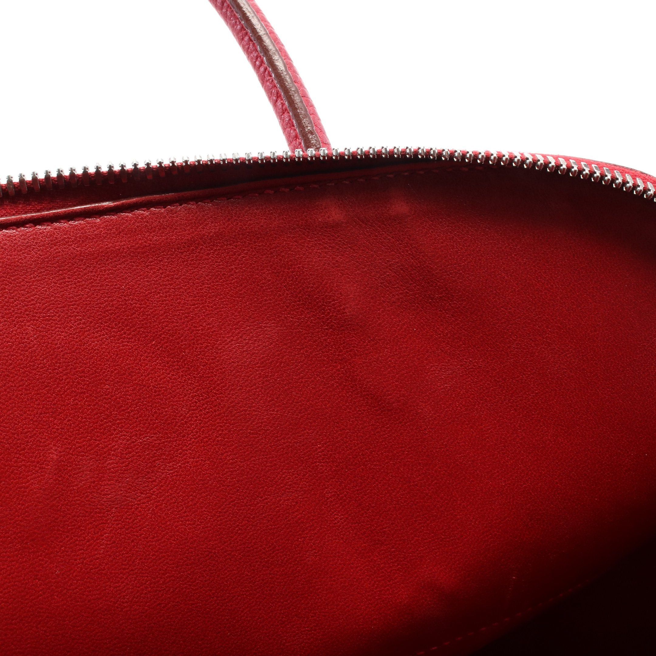 Hermes Hermes Bolide 35 Rouge Garance Handbag Fjord Leather Red Silver Hardware □J Carved Stamp Size ONE SIZE - 7 Thumbnail