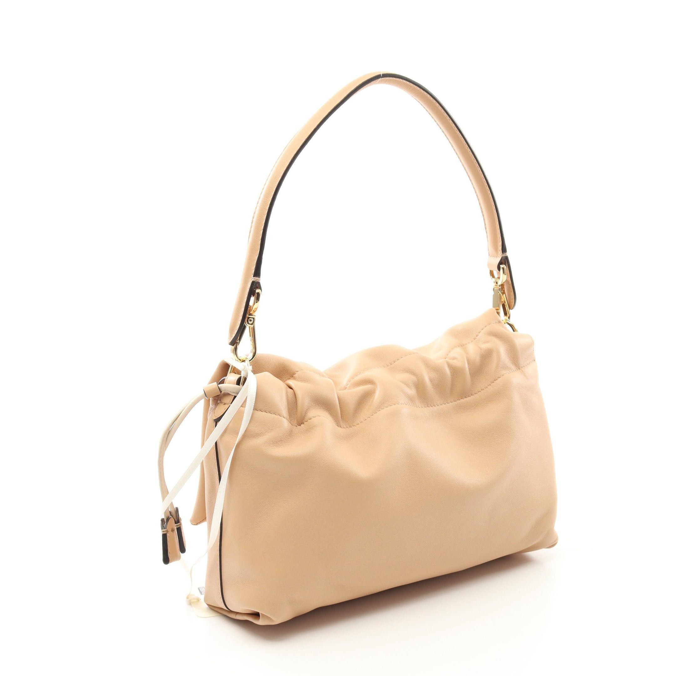 Fendi Fendi Mamma Bucket Medium One Shoulder Bag Leather Beige Size ONE SIZE - 2 Thumbnail