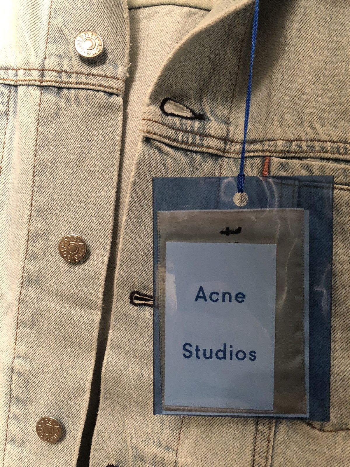 Acne Studios Acne Studios Bla Konst Pass Denim Jacket Light Blue Size US L / EU 52-54 / 3 - 3 Thumbnail