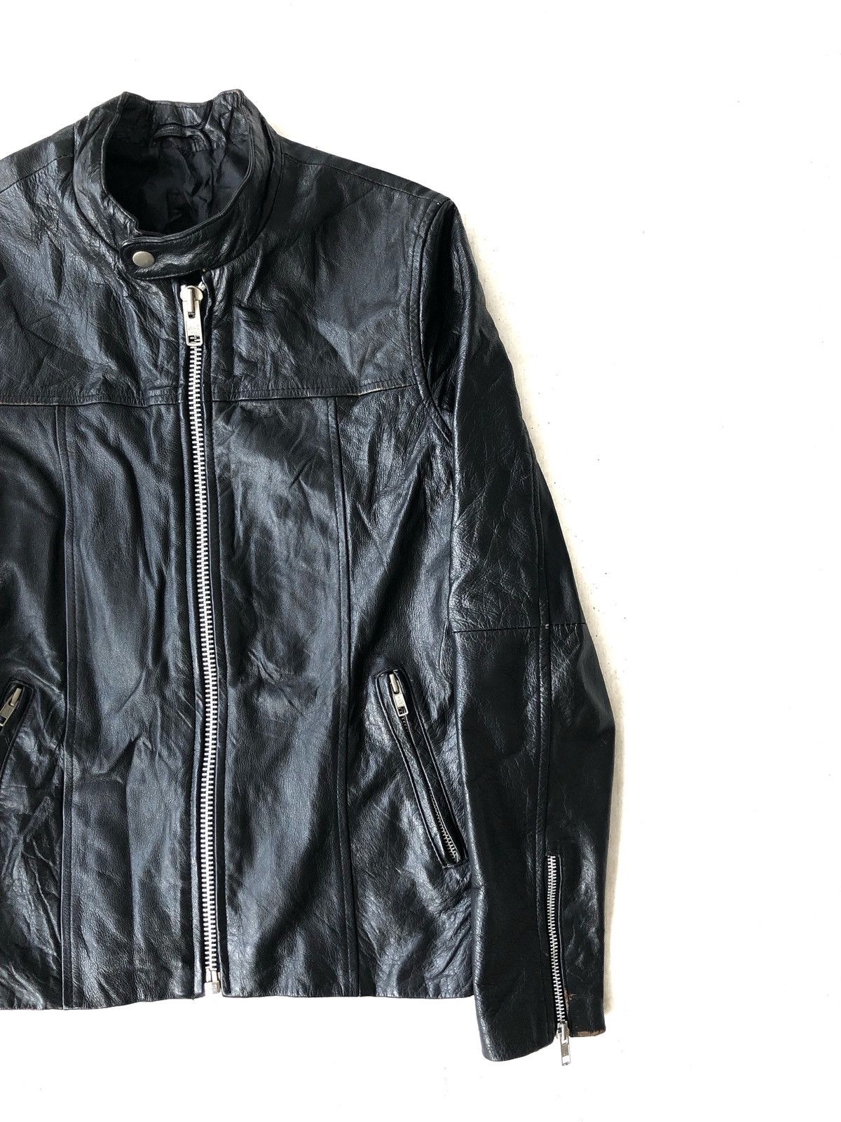 Leather Black Leather Biker Jacket Size US XS / EU 42 / 0 - 2 Thumbnail