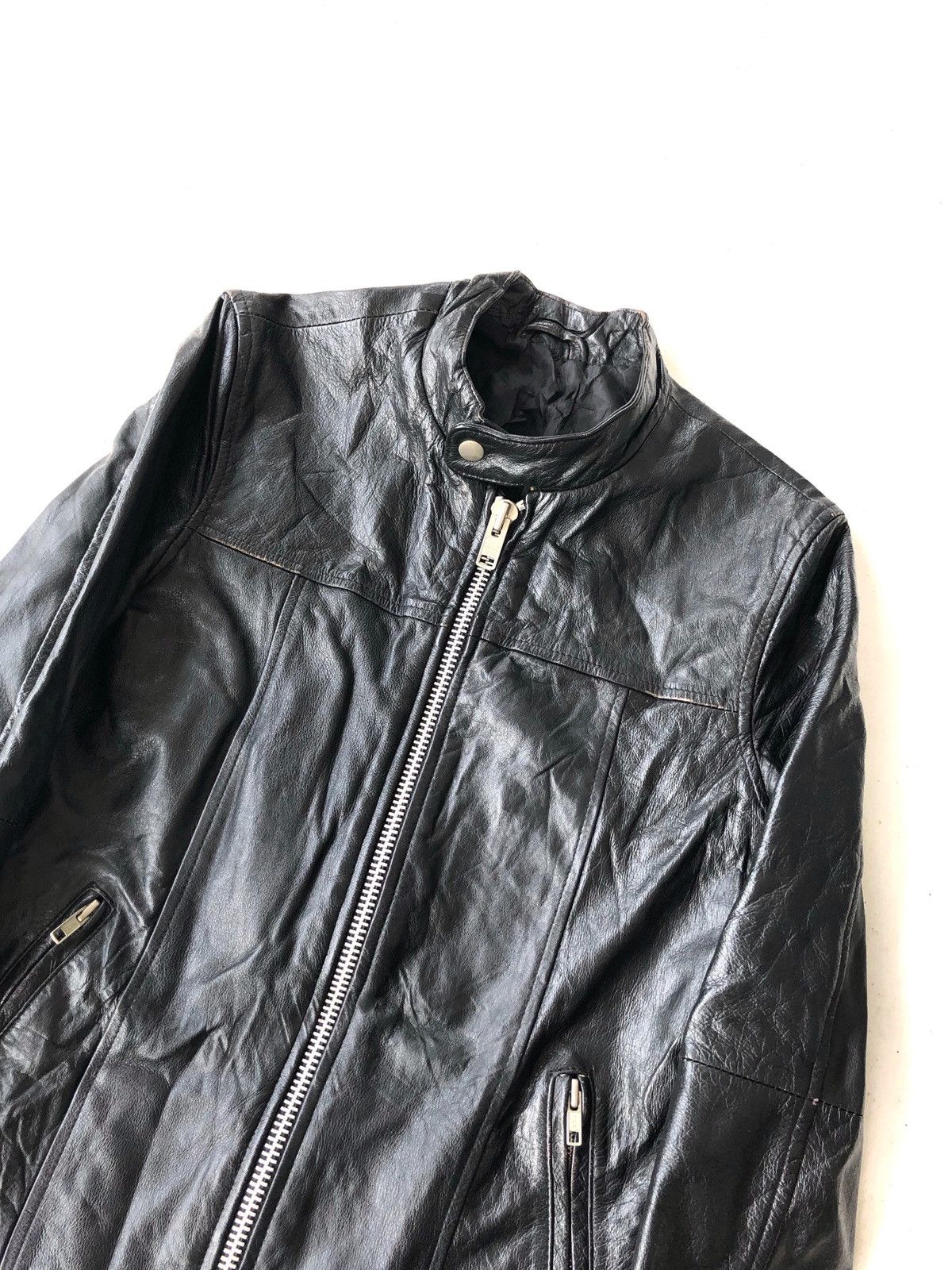 Leather Black Leather Biker Jacket Size US XS / EU 42 / 0 - 4 Thumbnail