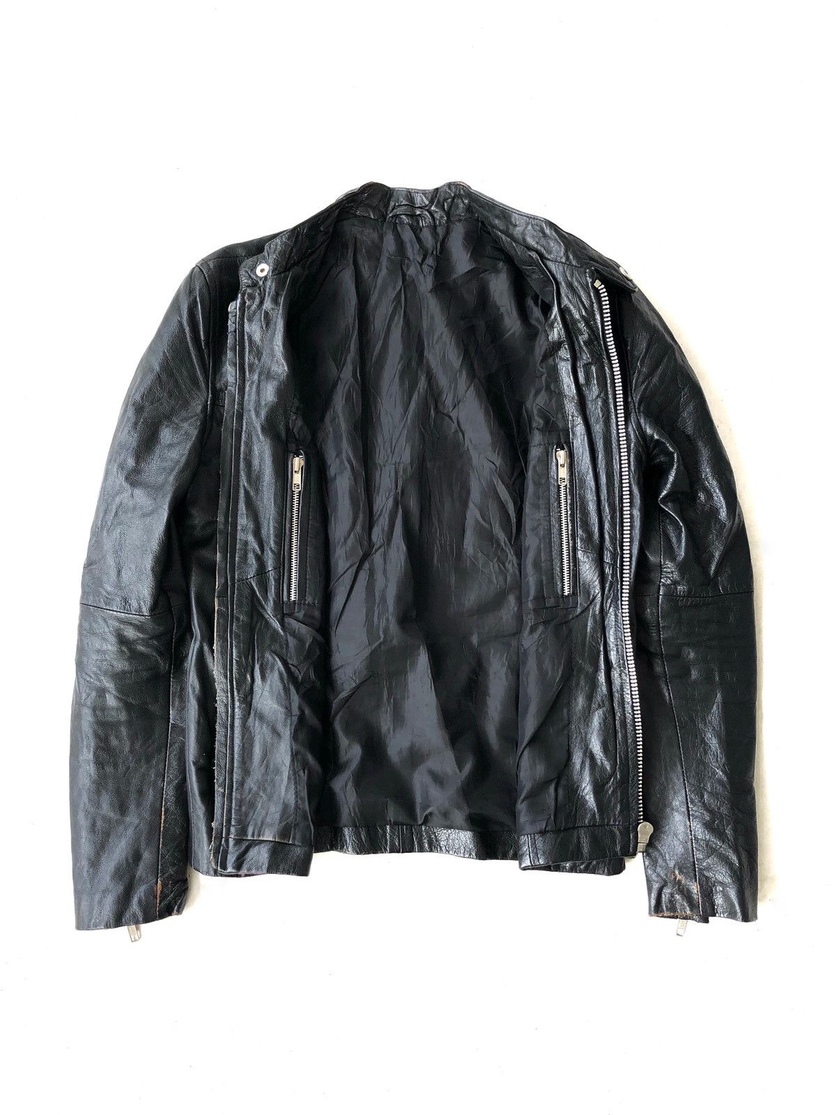 Leather Black Leather Biker Jacket Size US XS / EU 42 / 0 - 7 Thumbnail