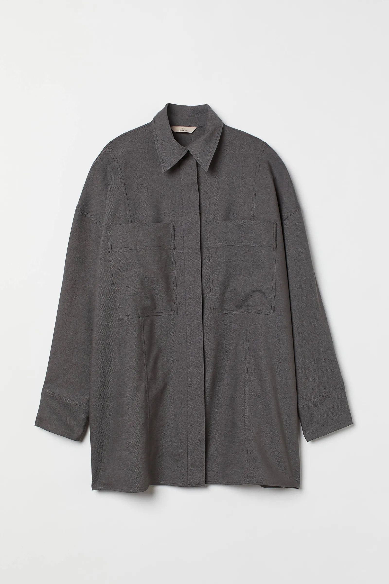 H&M H&M Oversize skjorta i ullmix Shirt Size M / US 6-8 / IT 42-44 - 5 Thumbnail