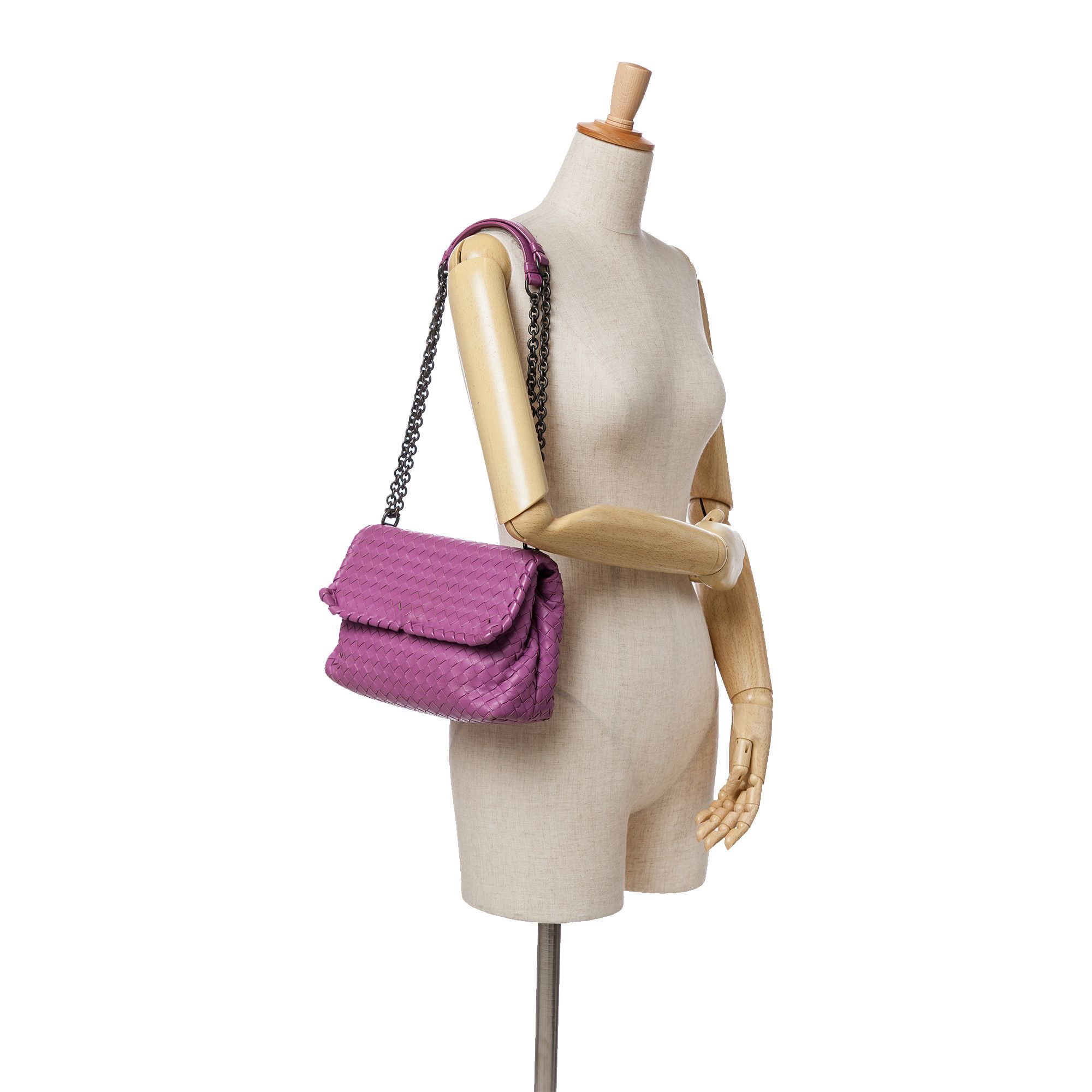 Bottega Veneta Small Nappa Intrecciato Olympia Shoulder Bag