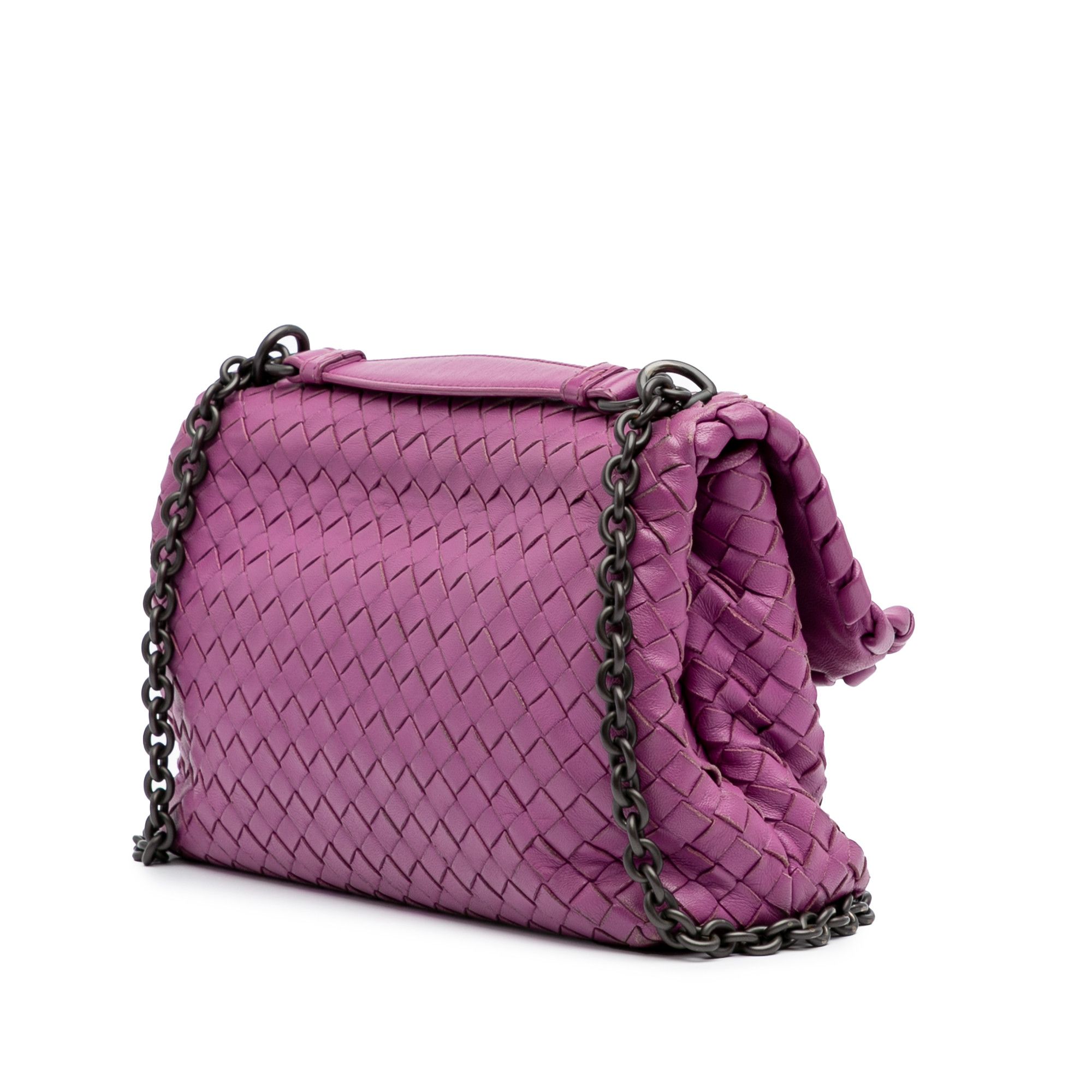 Bottega Veneta Small Nappa Intrecciato Olympia Shoulder Bag