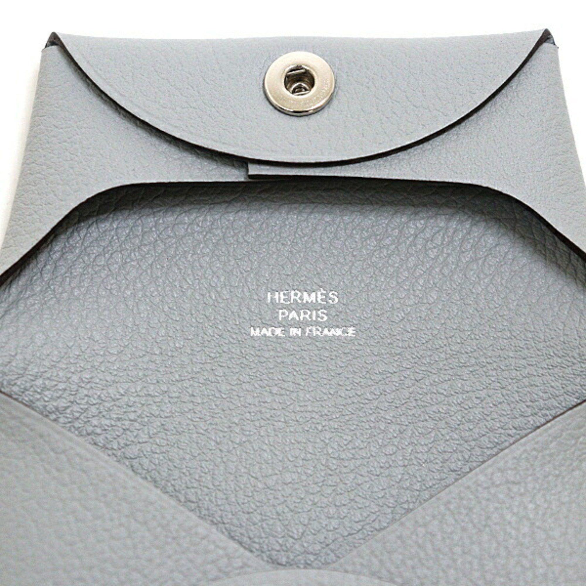 Hermes Hermes Coin Case Bastia Evercolor Blue Glacier W Engraved Purse Wallet Unused Item Size ONE SIZE - 6 Thumbnail