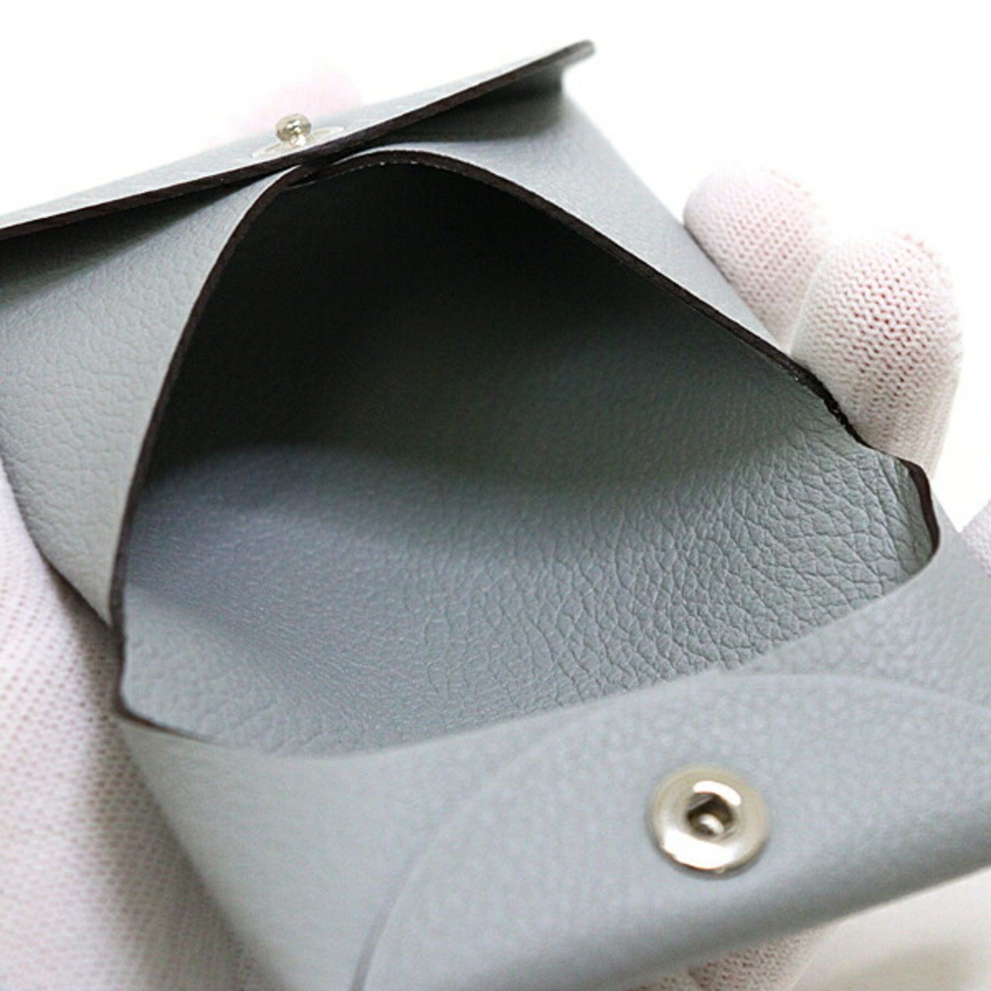 Hermes Hermes Coin Case Bastia Evercolor Blue Glacier W Engraved Purse Wallet Unused Item Size ONE SIZE - 5 Thumbnail