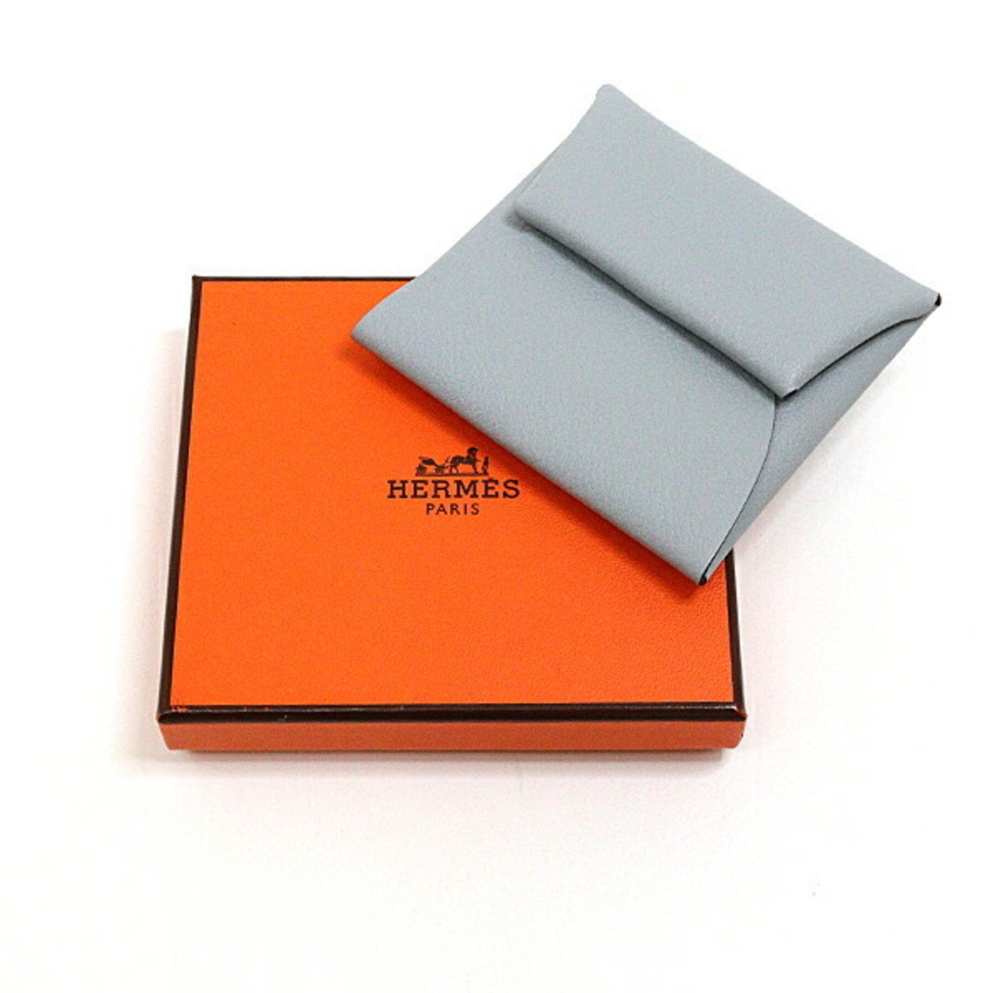 Hermes Hermes Coin Case Bastia Evercolor Blue Glacier W Engraved Purse Wallet Unused Item Size ONE SIZE - 2 Thumbnail