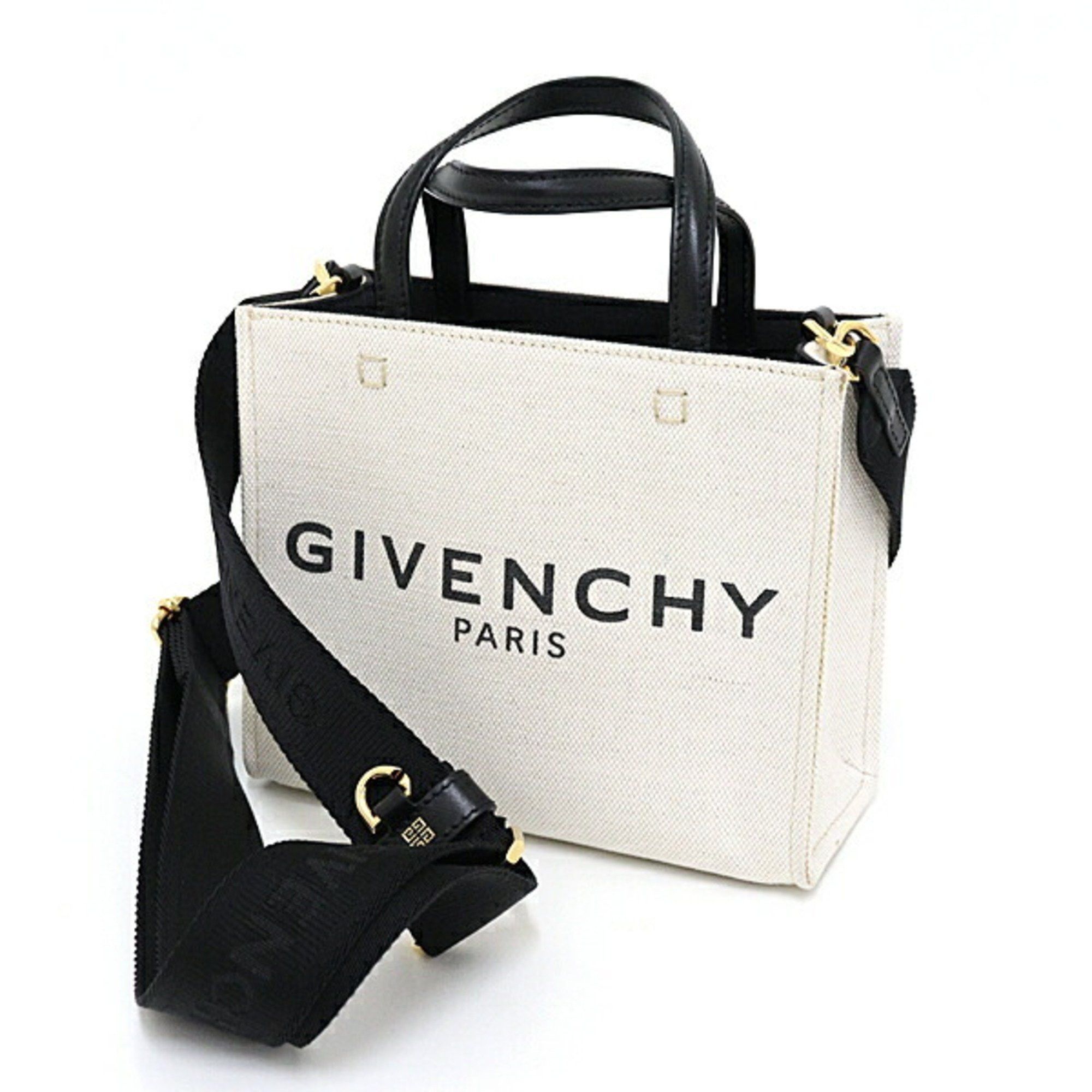 Givenchy GIVENCHY G Tote Mini Beige/Black Linen & Cotton/Calf Shoulder 3WAY Unused Size ONE SIZE - 2 Thumbnail