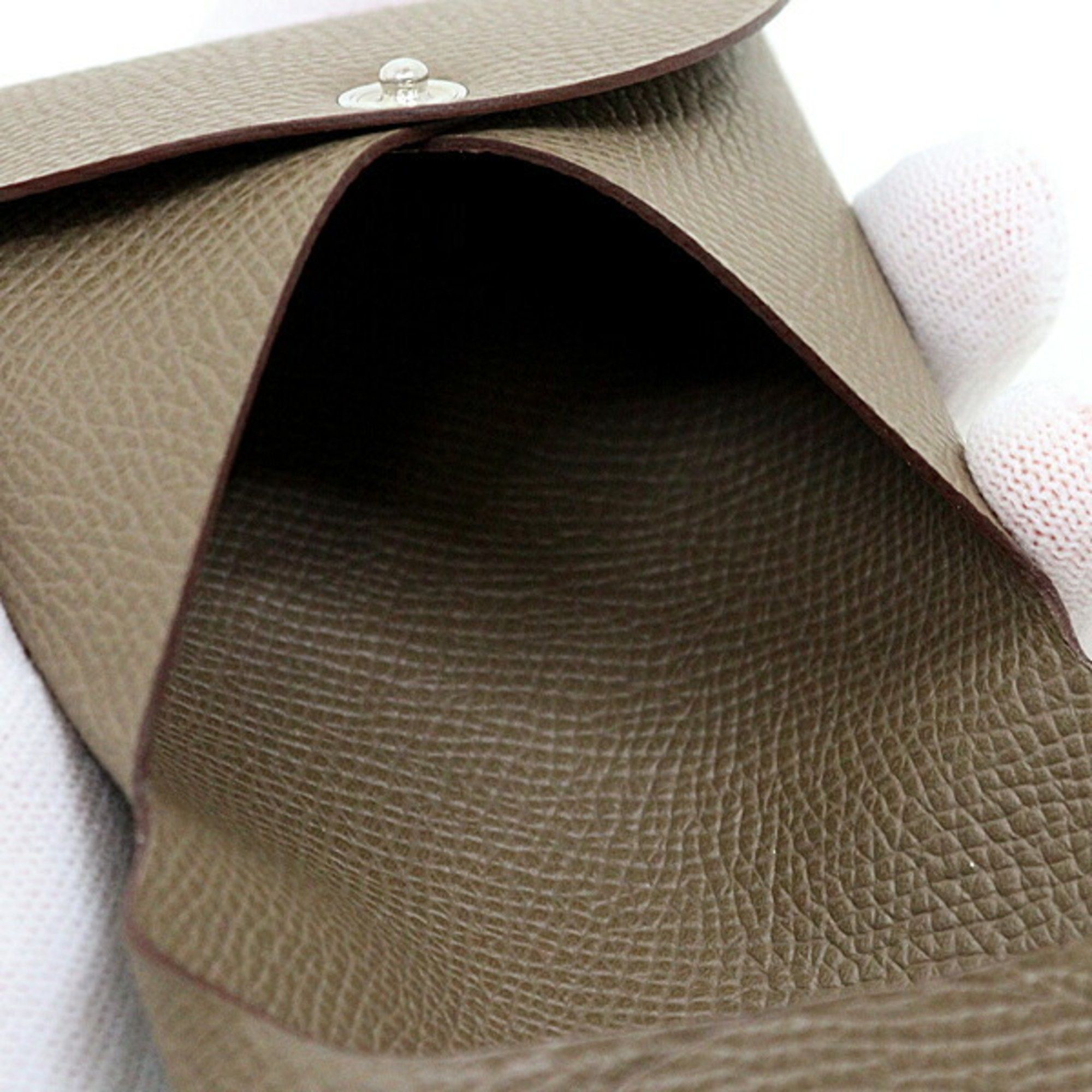 Hermes Hermes Coin Case Bastia Epsom Etoupe W Engraved Purse Wallet Unused Size ONE SIZE - 5 Thumbnail