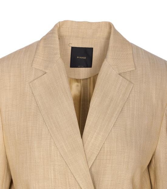 Pinko PINKO Women Jackets 104890 A2EJD18 Beige Size XS / US 0-2 / IT 36-38 - 4 Thumbnail