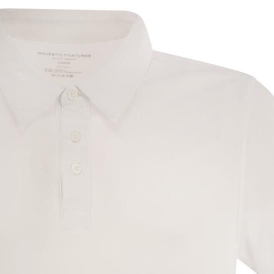 MAJESTIC FILATURES MAJESTIC FILATURES Men Polo Shirts S25M296 WHITE Size US XL / EU 56 / 4 - 4 Thumbnail