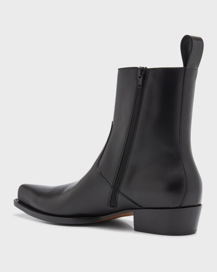 Bottega Veneta Ripley Pointed Toe Leather Ankle Boots Size US 11 / EU 44 - 4 Thumbnail