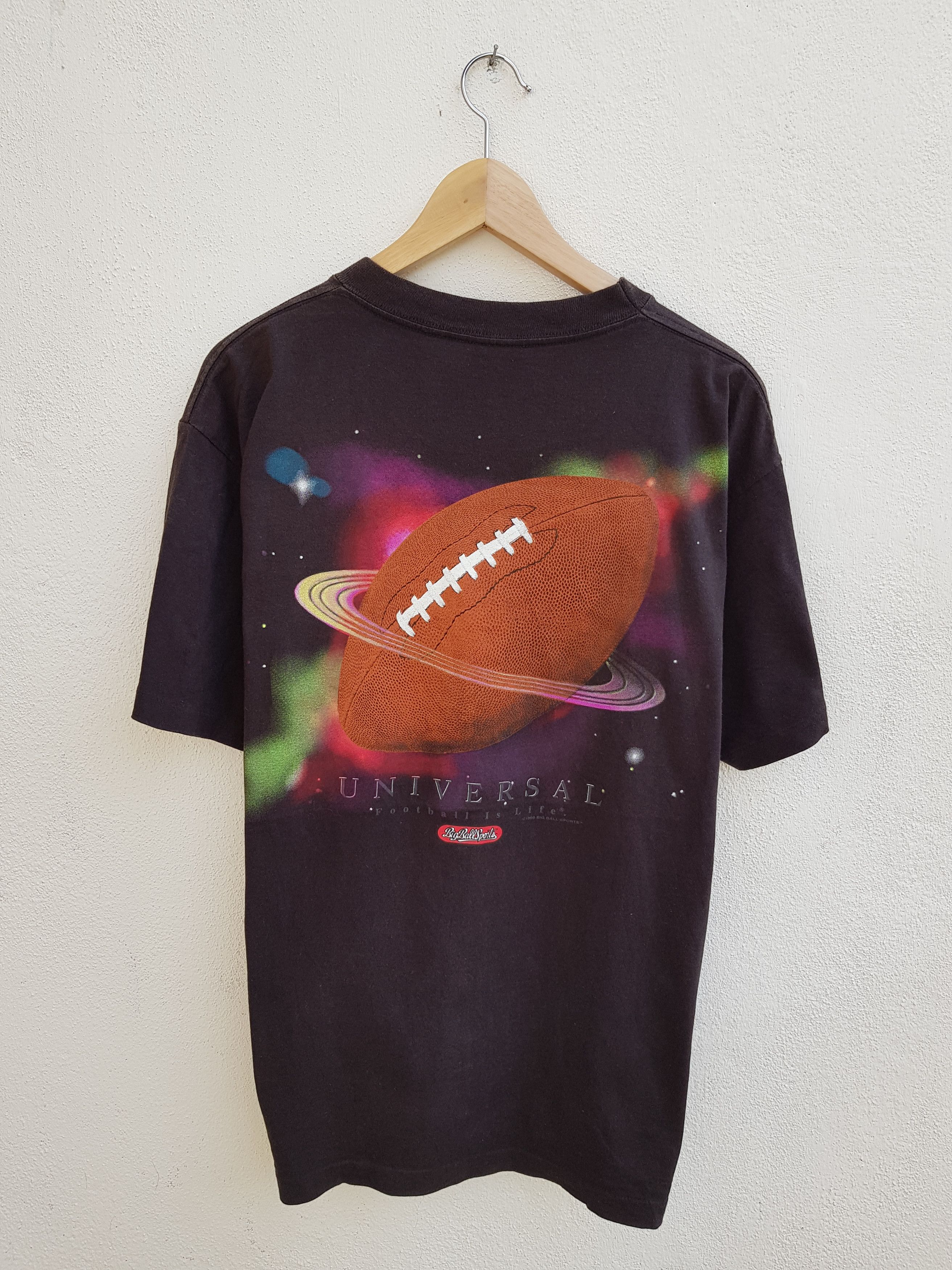 Japanese Brand × NFL × Vintage Vintage 90s UNIVERSAL Football is Life Planet NFL T-Shirt Size US L / EU 52-54 / 3 - 1 Thumbnail