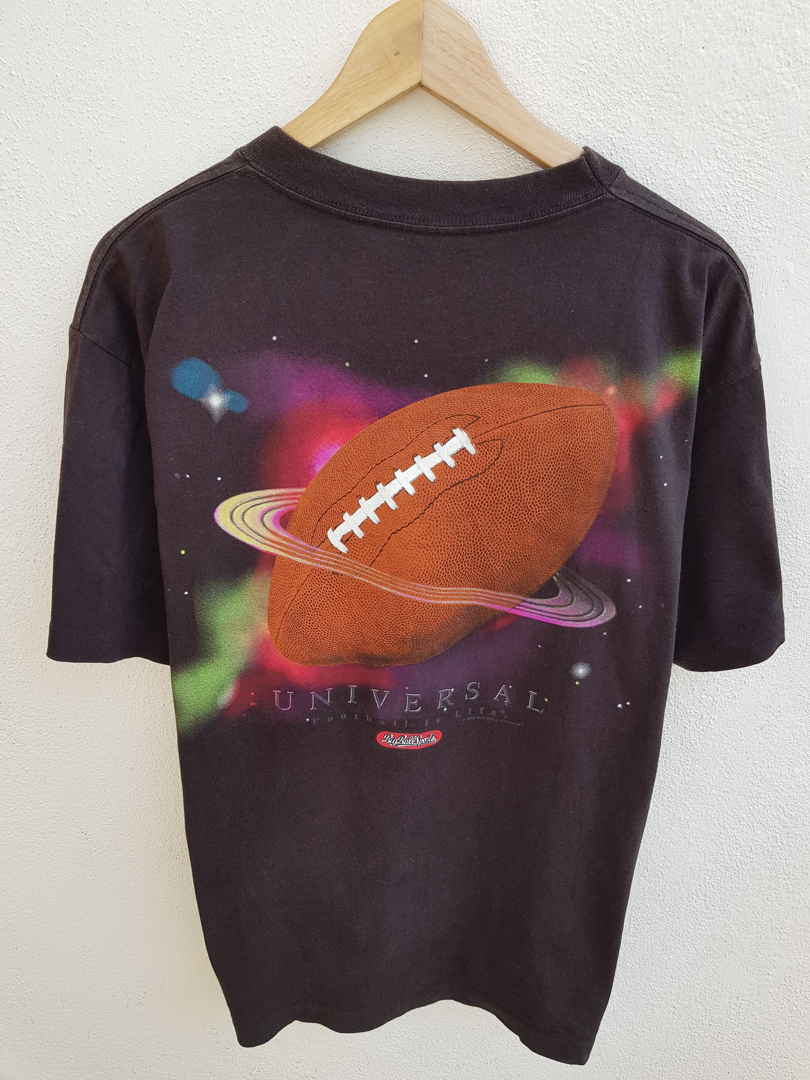 Japanese Brand × NFL × Vintage Vintage 90s UNIVERSAL Football is Life Planet NFL T-Shirt Size US L / EU 52-54 / 3 - 2 Thumbnail