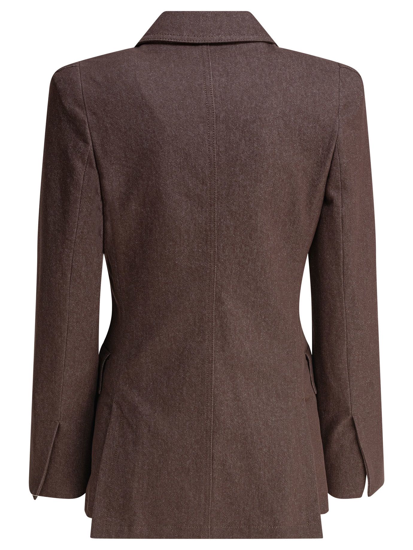 Max Mara Denim-Effect Cotton Blazer Size S / US 4 / IT 40 - 2 Thumbnail