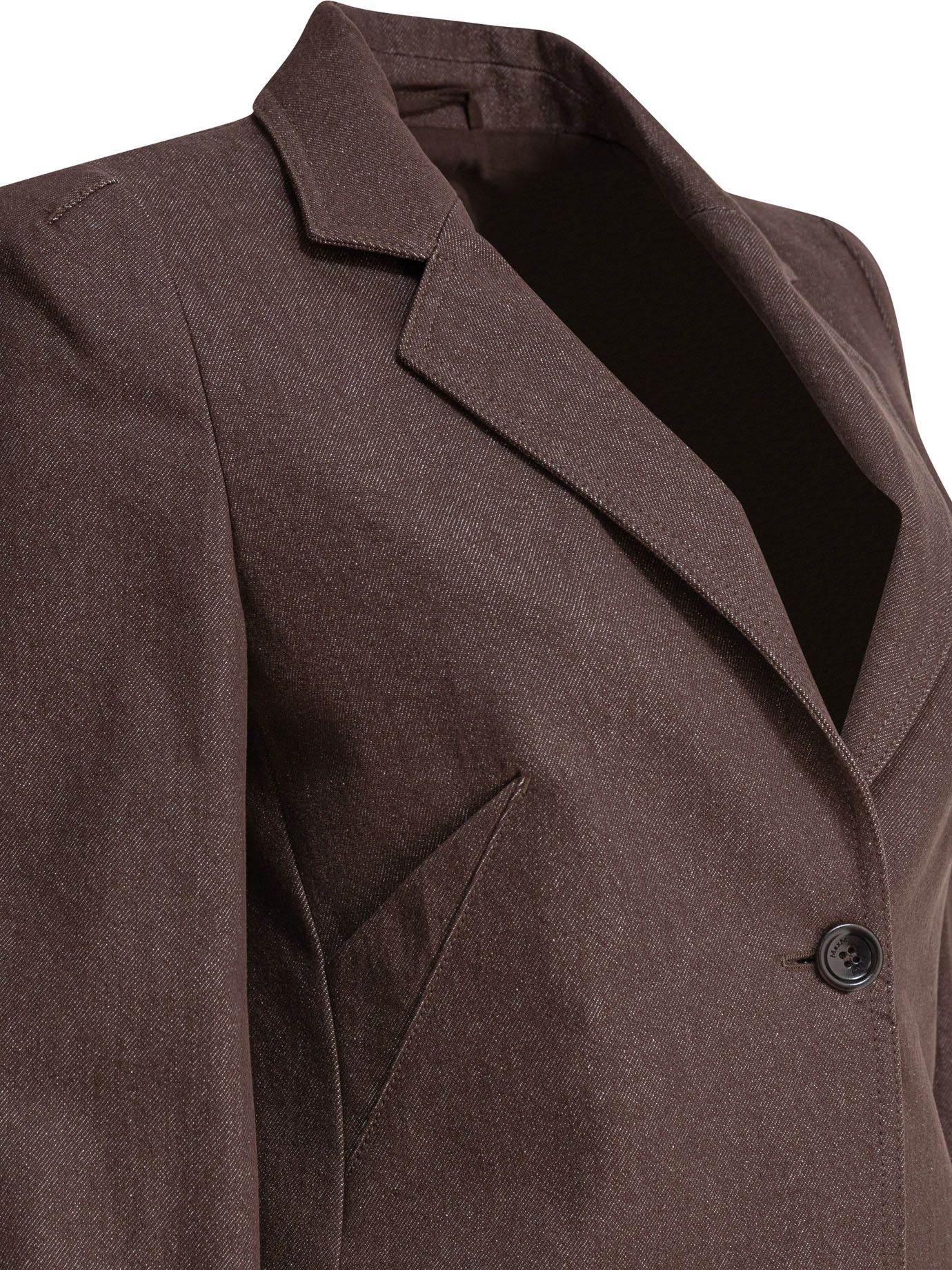 Max Mara Denim-Effect Cotton Blazer Size S / US 4 / IT 40 - 3 Thumbnail