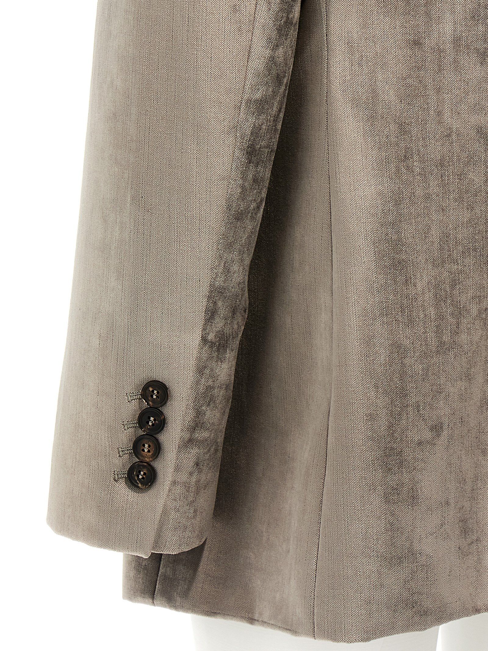 Brunello Cucinelli Single-Breasted Chenille Blazer Size M / US 6-8 / IT 42-44 - 4 Thumbnail