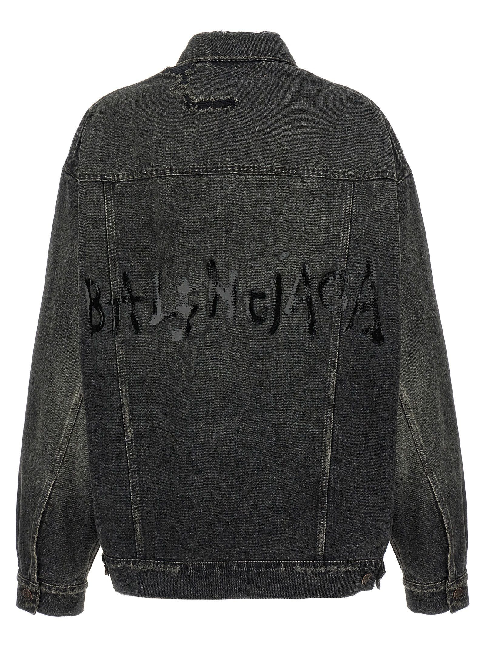 Balenciaga Denim Jacket With Used Effect Size S / US 4 / IT 40 - 2 Thumbnail